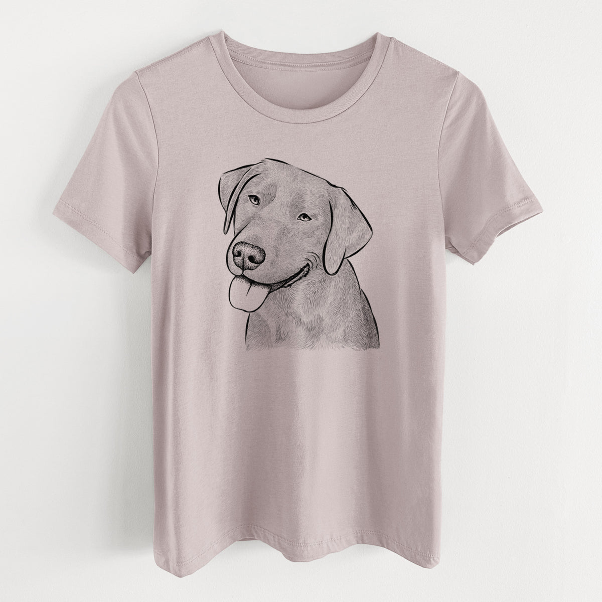 Bare Zeppelin the Black Labrador - Women's Lightweight Relaxed Fit 100% Cotton Crewneck
