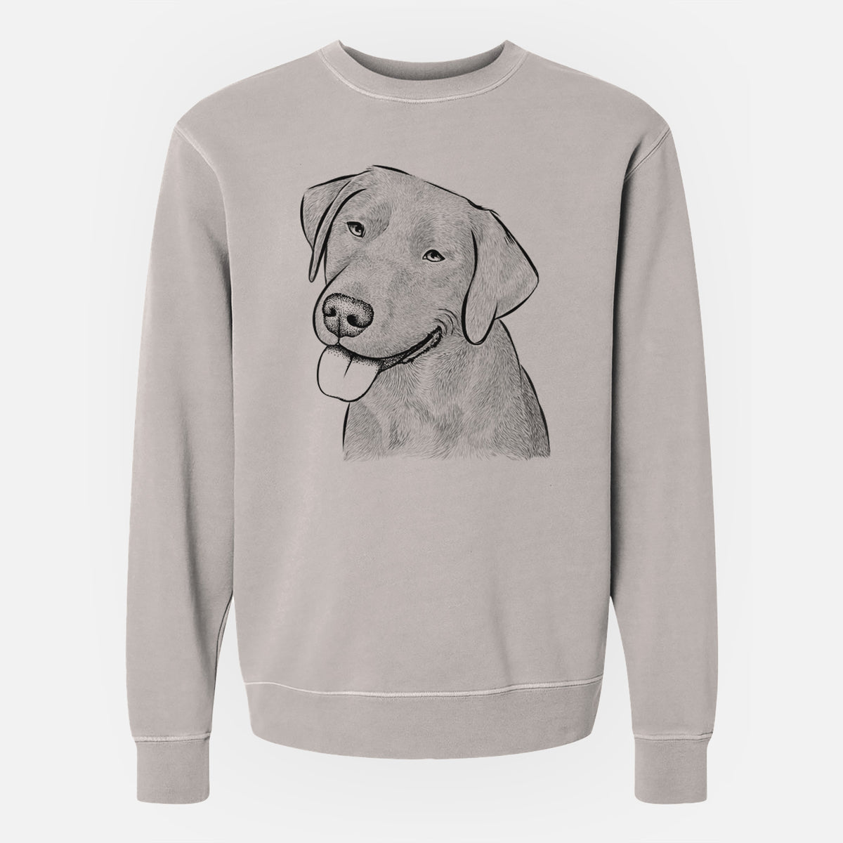 Bare Zeppelin the Black Labrador - Unisex Pigment Dyed Crew Sweatshirt
