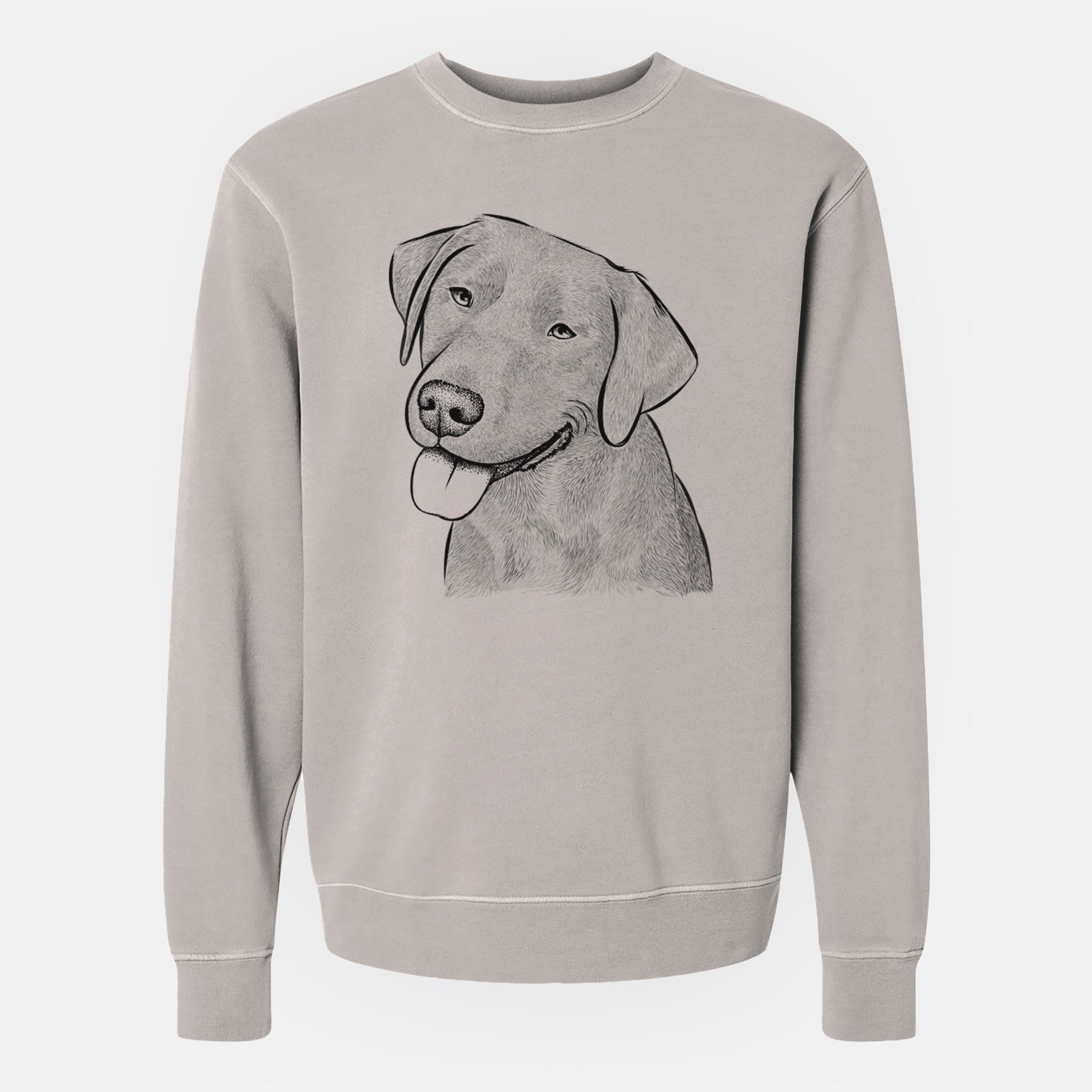 Bare Zeppelin the Black Labrador - Unisex Pigment Dyed Crew Sweatshirt