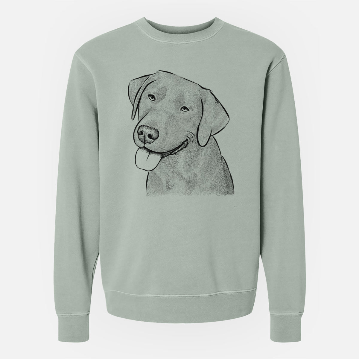 Bare Zeppelin the Black Labrador - Unisex Pigment Dyed Crew Sweatshirt