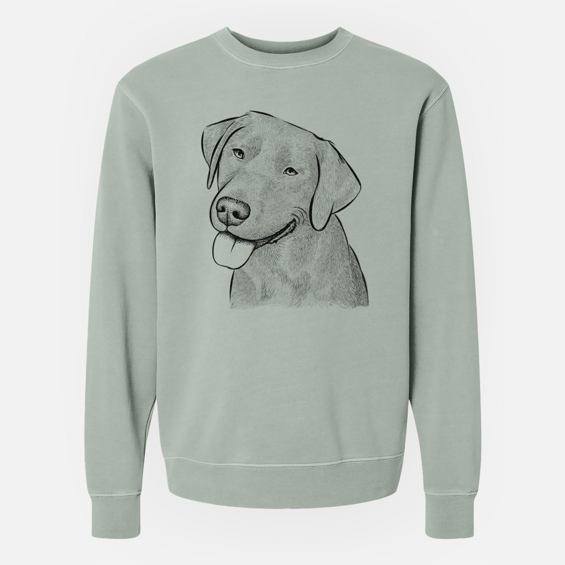 Bare Zeppelin the Black Labrador - Unisex Pigment Dyed Crew Sweatshirt