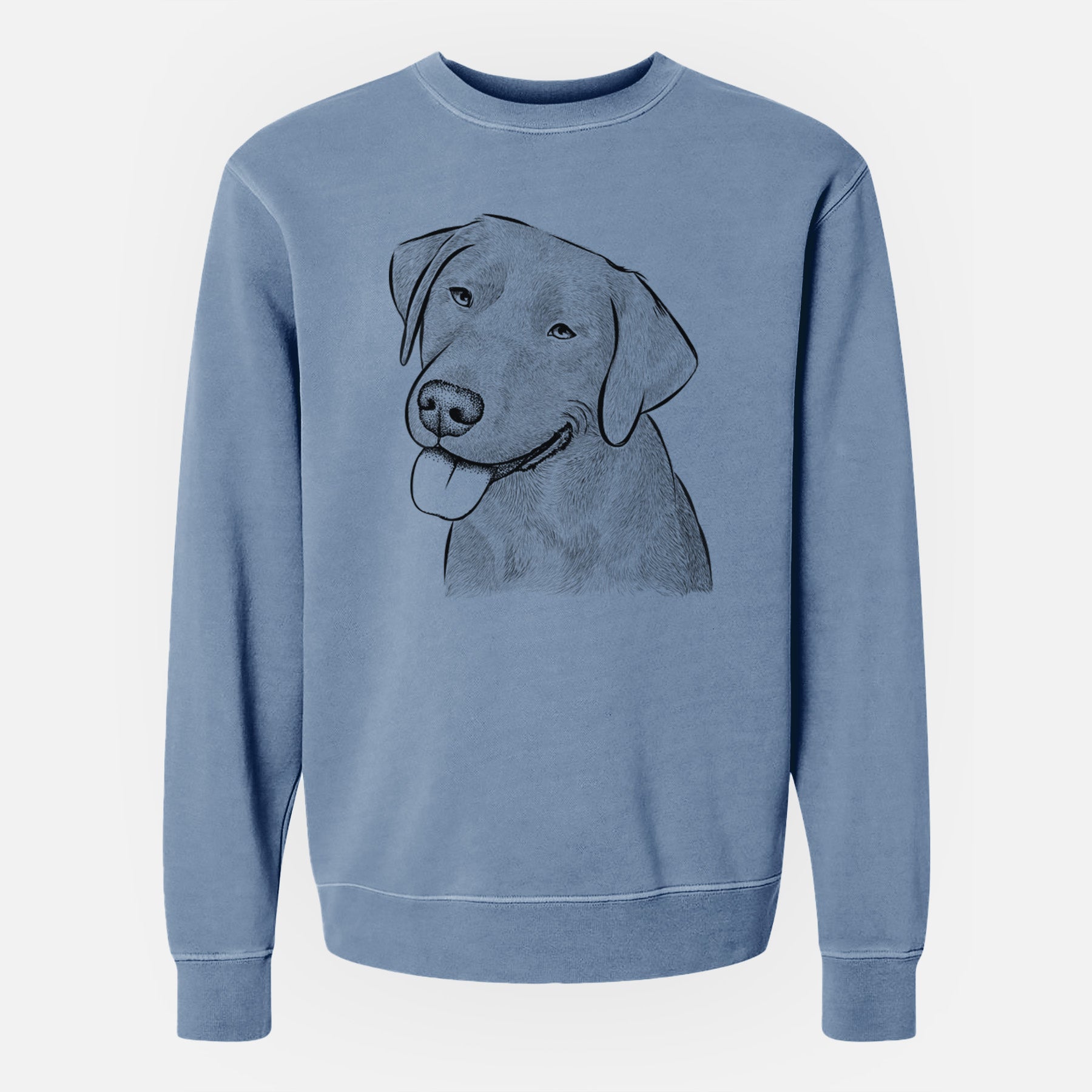 Bare Zeppelin the Black Labrador - Unisex Pigment Dyed Crew Sweatshirt