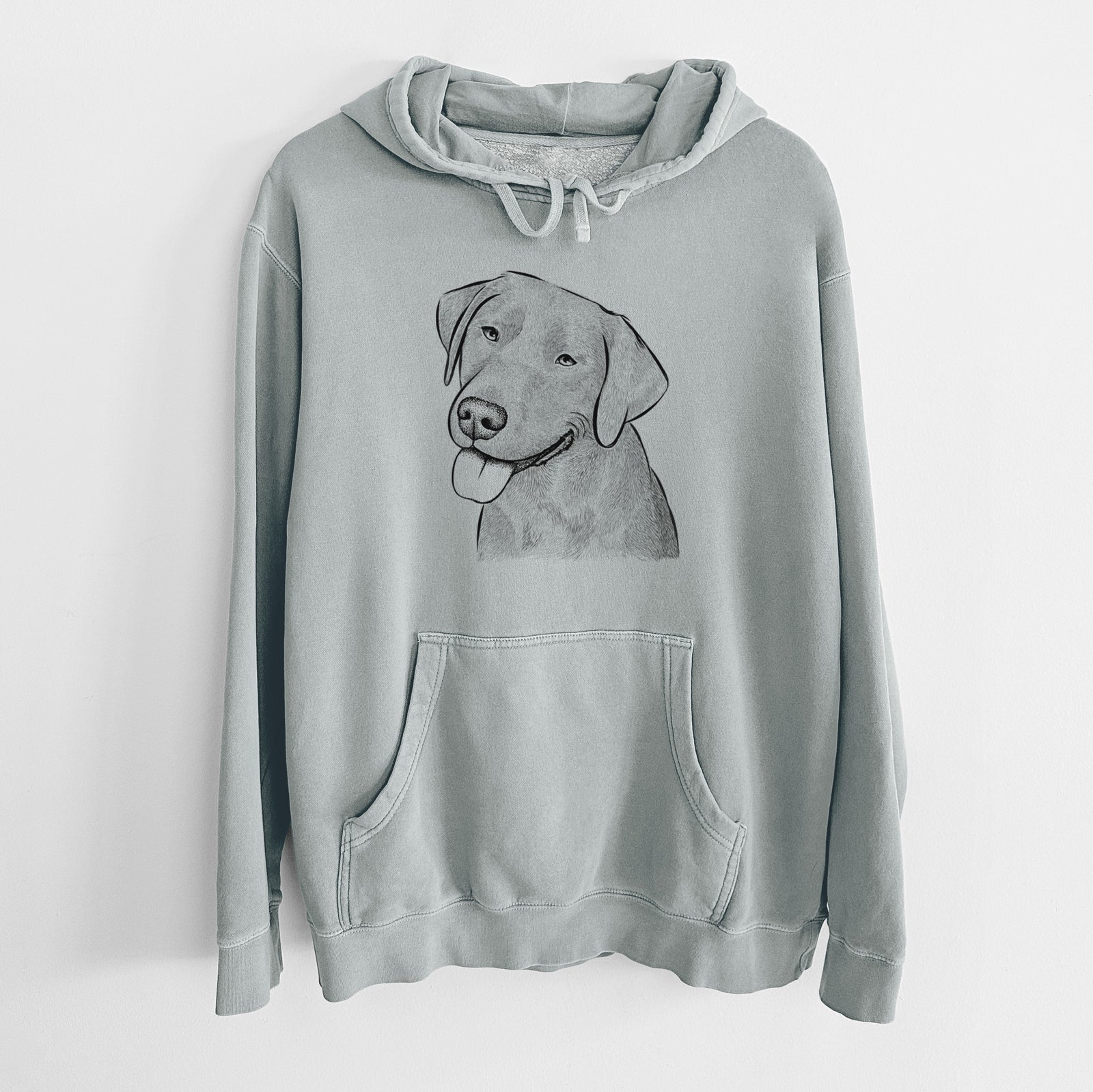 Bare Zeppelin the Black Labrador - Unisex Pigment Dyed Hoodie