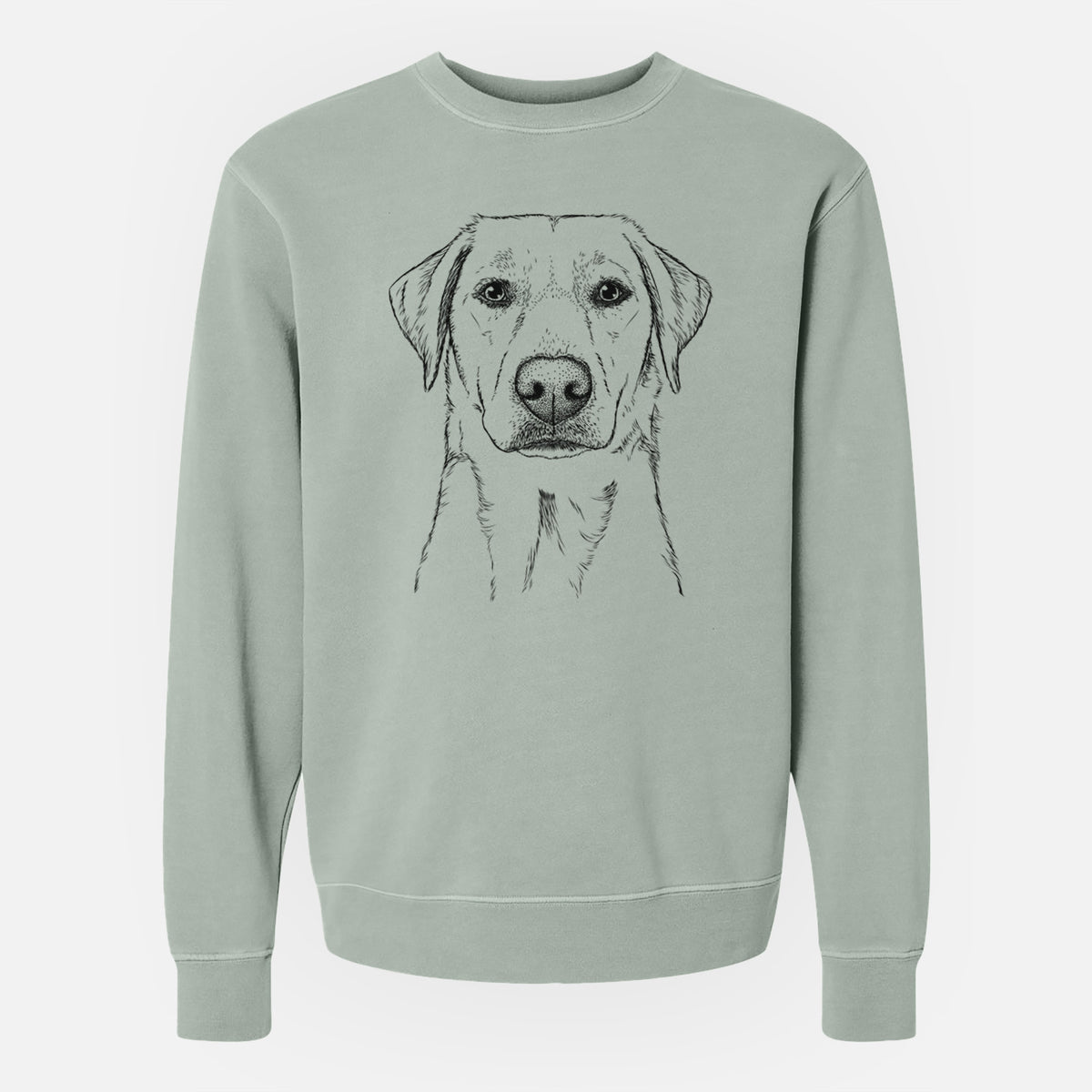 Bare Zoe the Yellow Lab - Unisex Pigment Dyed Crew Sweatshirt