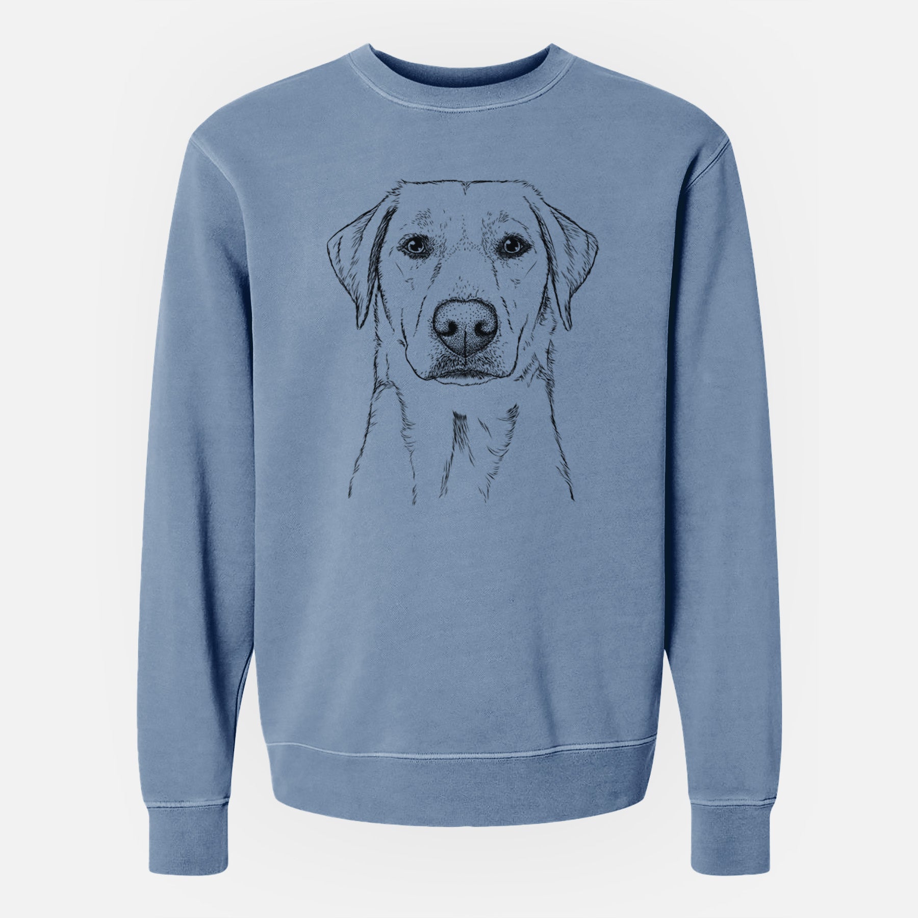 Bare Zoe the Yellow Lab - Unisex Pigment Dyed Crew Sweatshirt