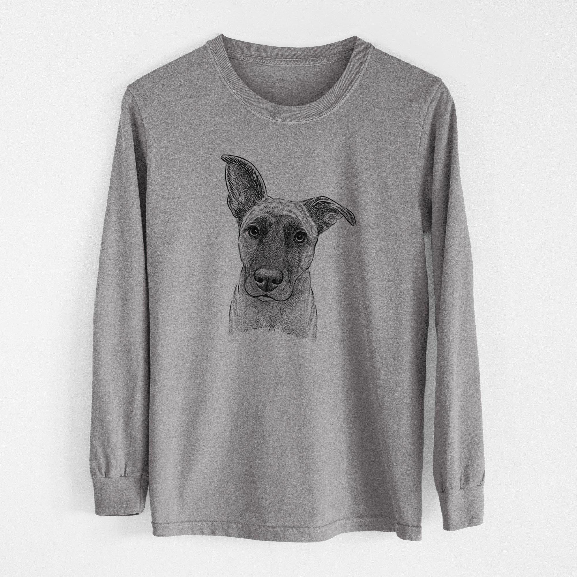 Bare Zoey the Mixed Breed - Men's Heavyweight 100% Cotton Long Sleeve