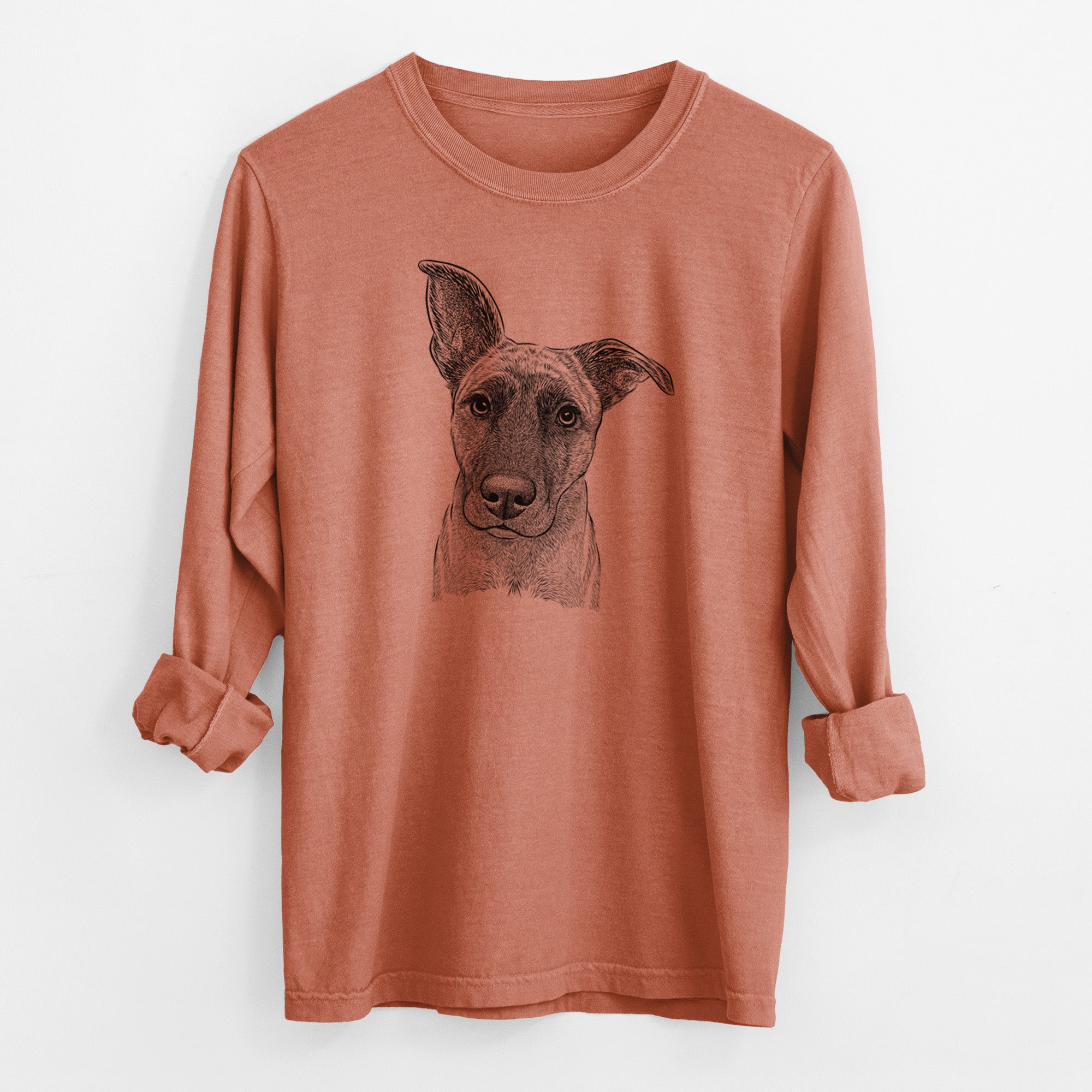 Bare Zoey the Mixed Breed - Men's Heavyweight 100% Cotton Long Sleeve