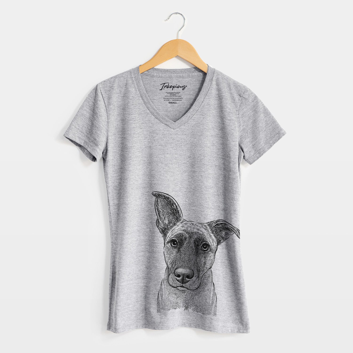 Bare Zoey the Mixed Breed - Women's V-neck Shirt