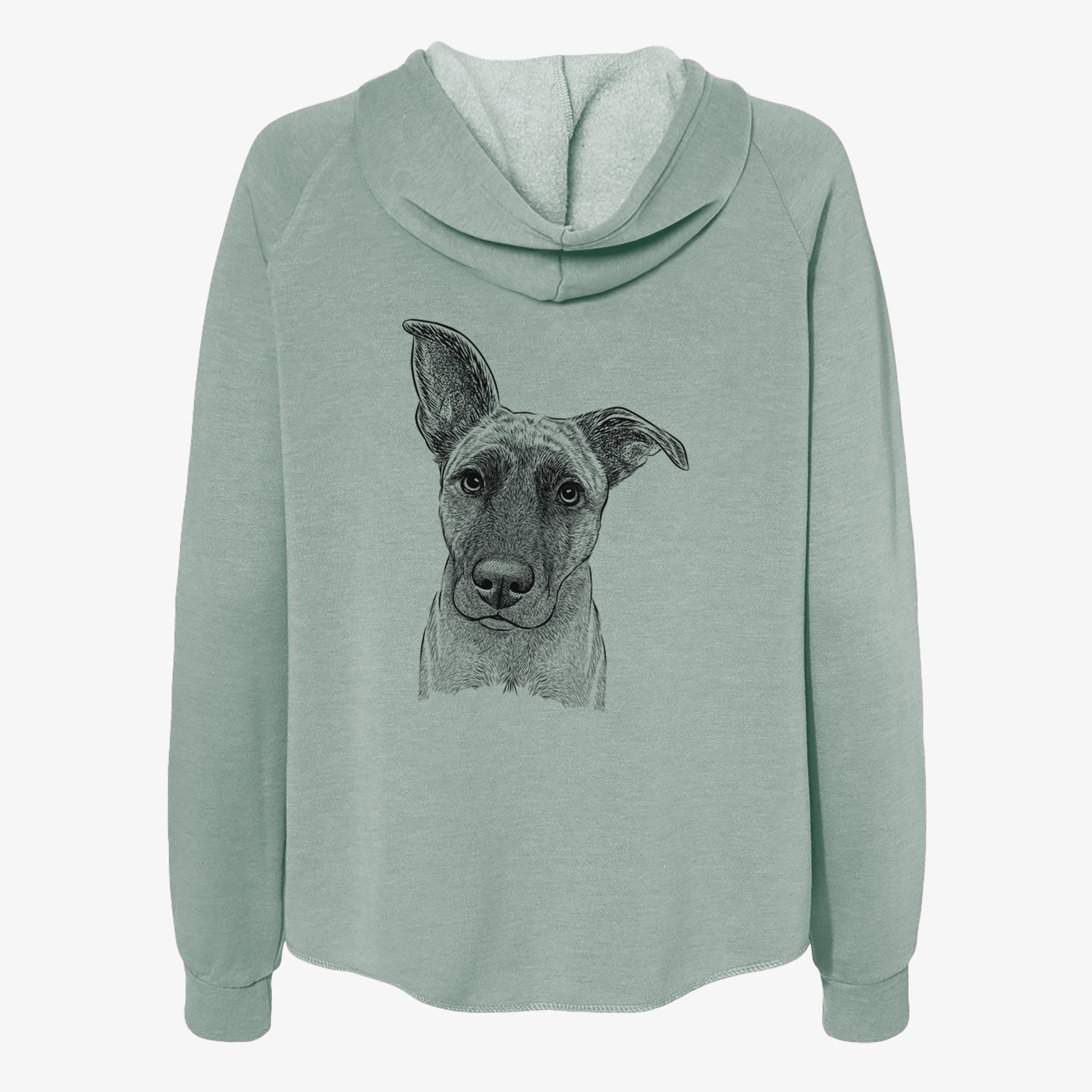 Zoey the Mixed Breed - Women's Cali Wave Zip-Up Sweatshirt