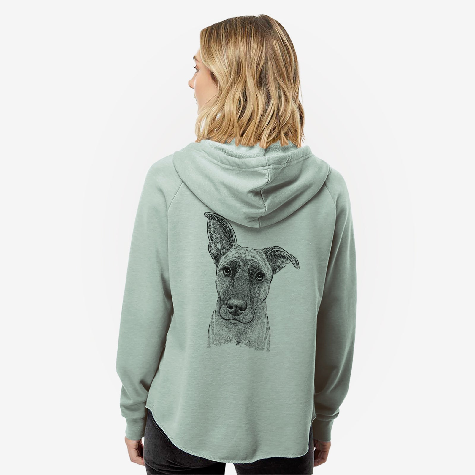 Zoey the Mixed Breed - Women's Cali Wave Zip-Up Sweatshirt