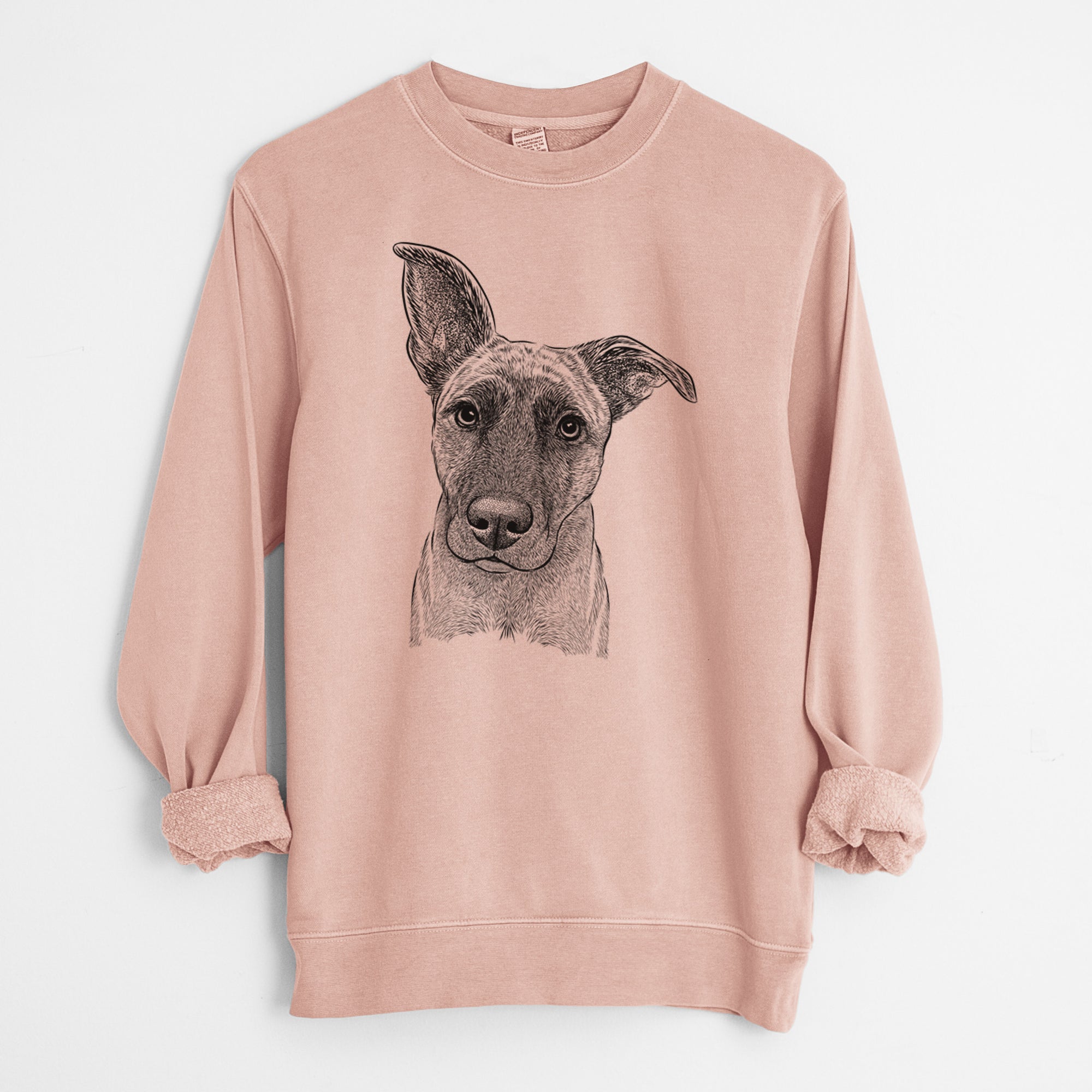 Bare Zoey the Mixed Breed - Unisex Pigment Dyed Crew Sweatshirt