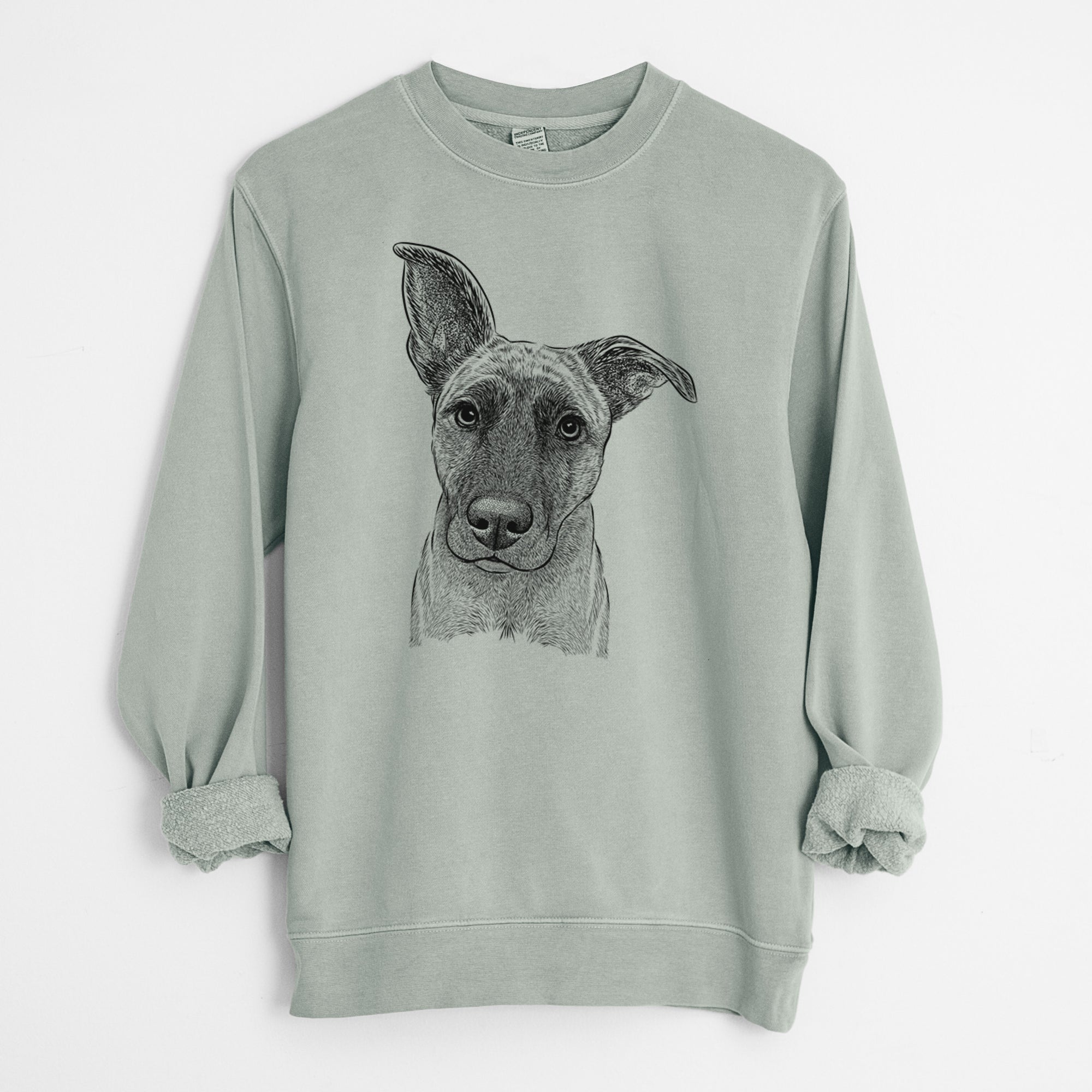 Bare Zoey the Mixed Breed - Unisex Pigment Dyed Crew Sweatshirt