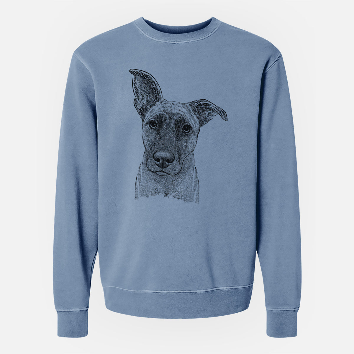 Bare Zoey the Mixed Breed - Unisex Pigment Dyed Crew Sweatshirt