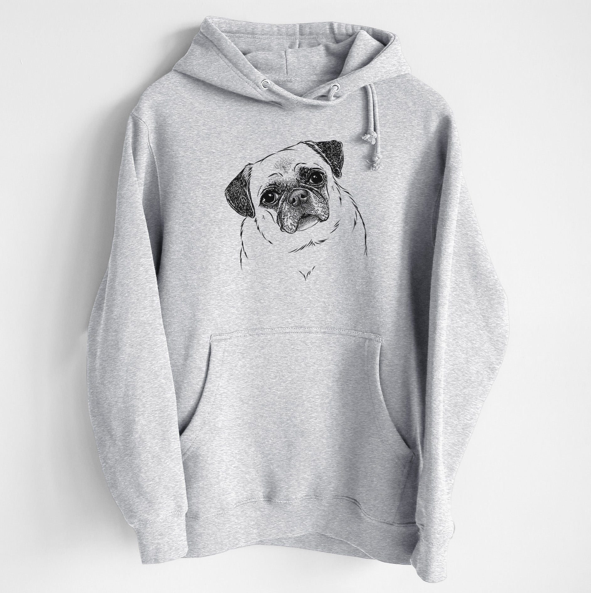 Zoey the Pug- Heavyweight Fleece Hoodie