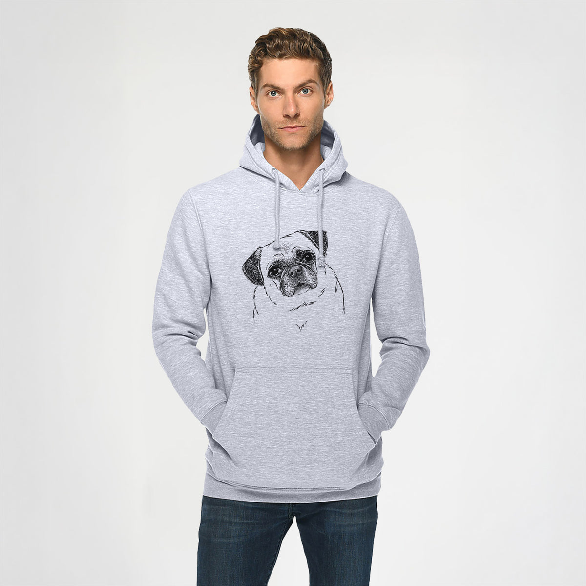 Zoey the Pug- Heavyweight Fleece Hoodie