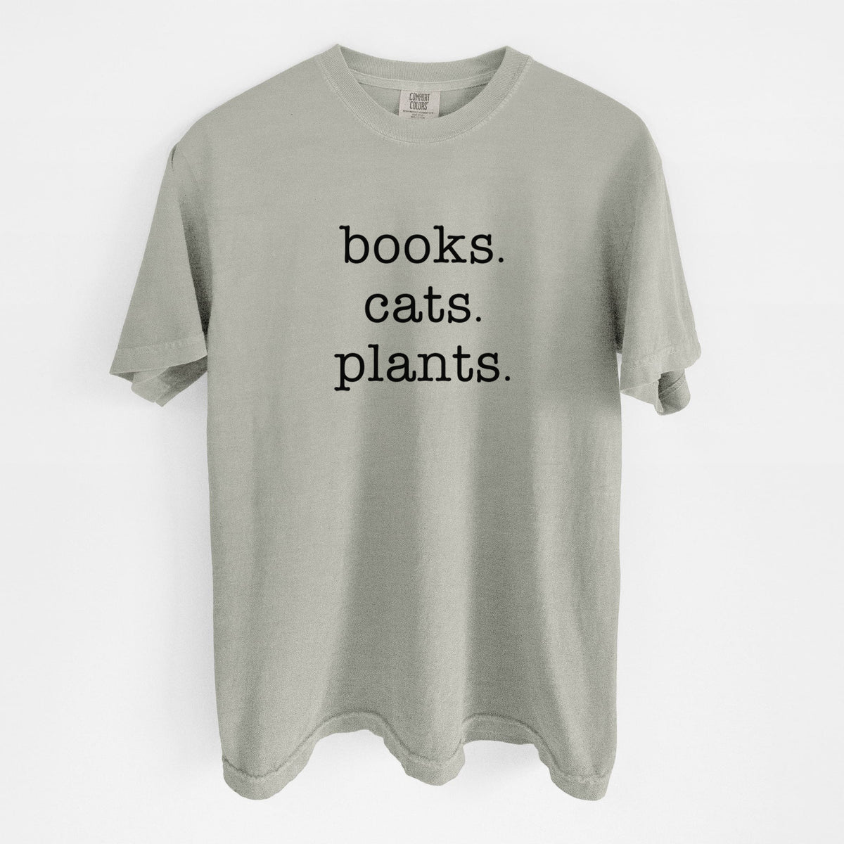 books. cats. plants. - Unisex Comfort Colors Garment-Dyed Heavyweight T-shirt in Sandstone