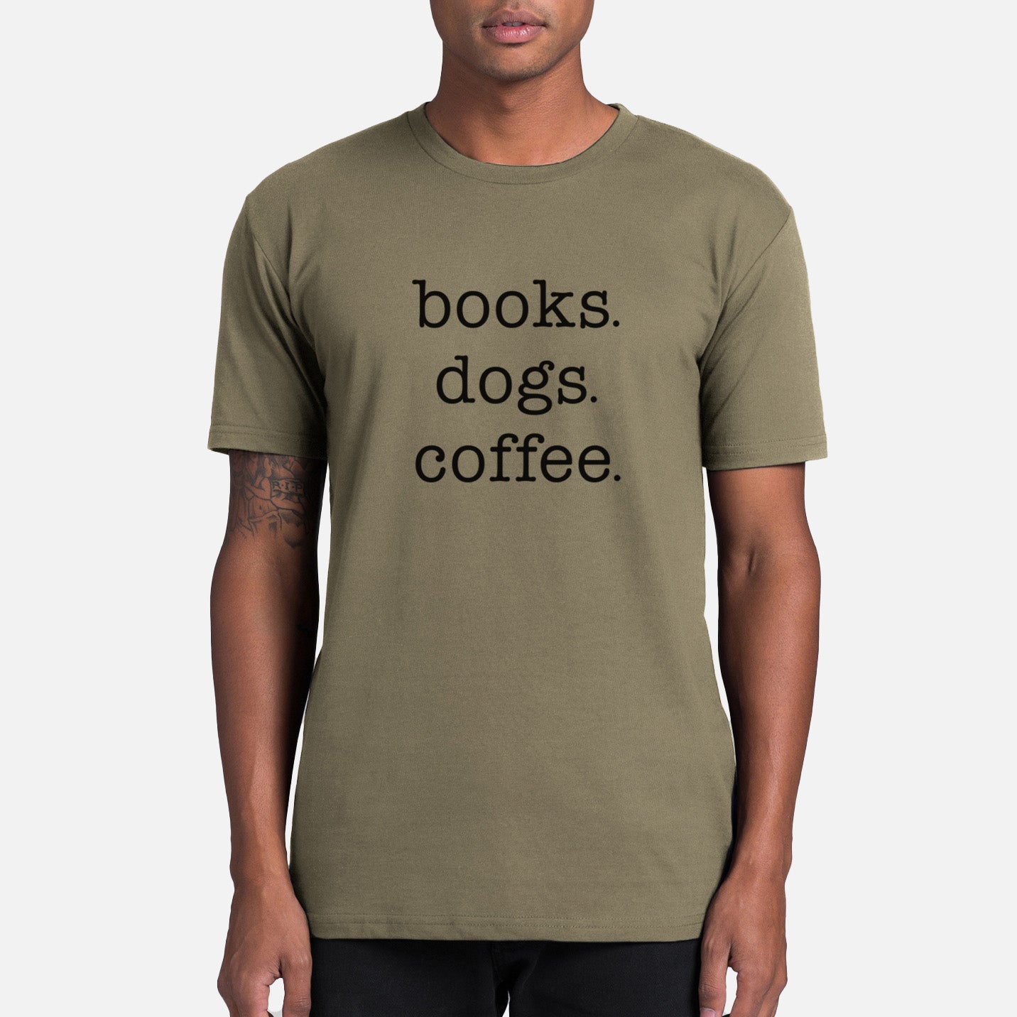 books. dogs. coffee. - Mens Everyday Staple Tee