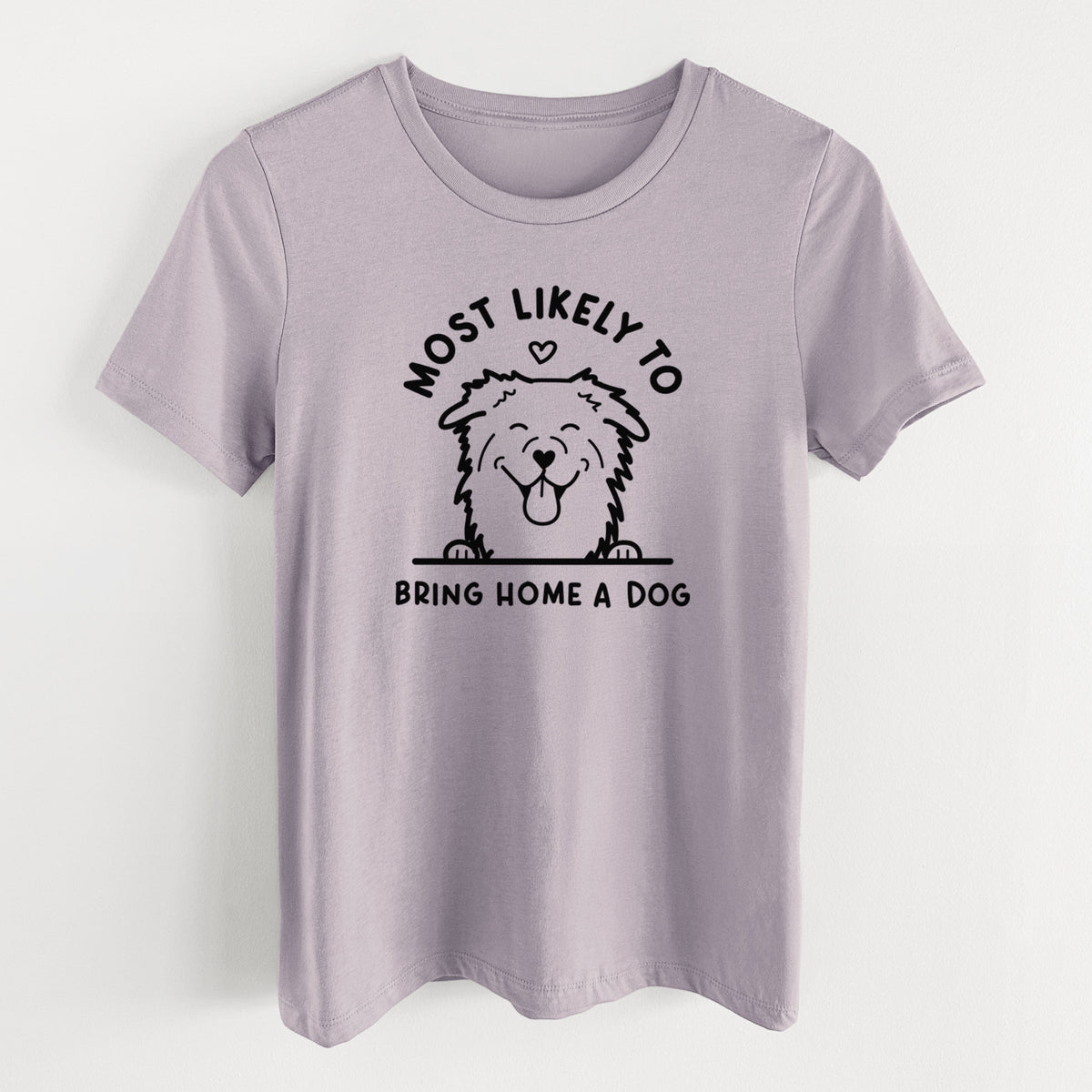 Most Likely to Bring Home a Dog - Aussie - Women&#39;s Lightweight Relaxed Fit 100% Cotton Crewneck