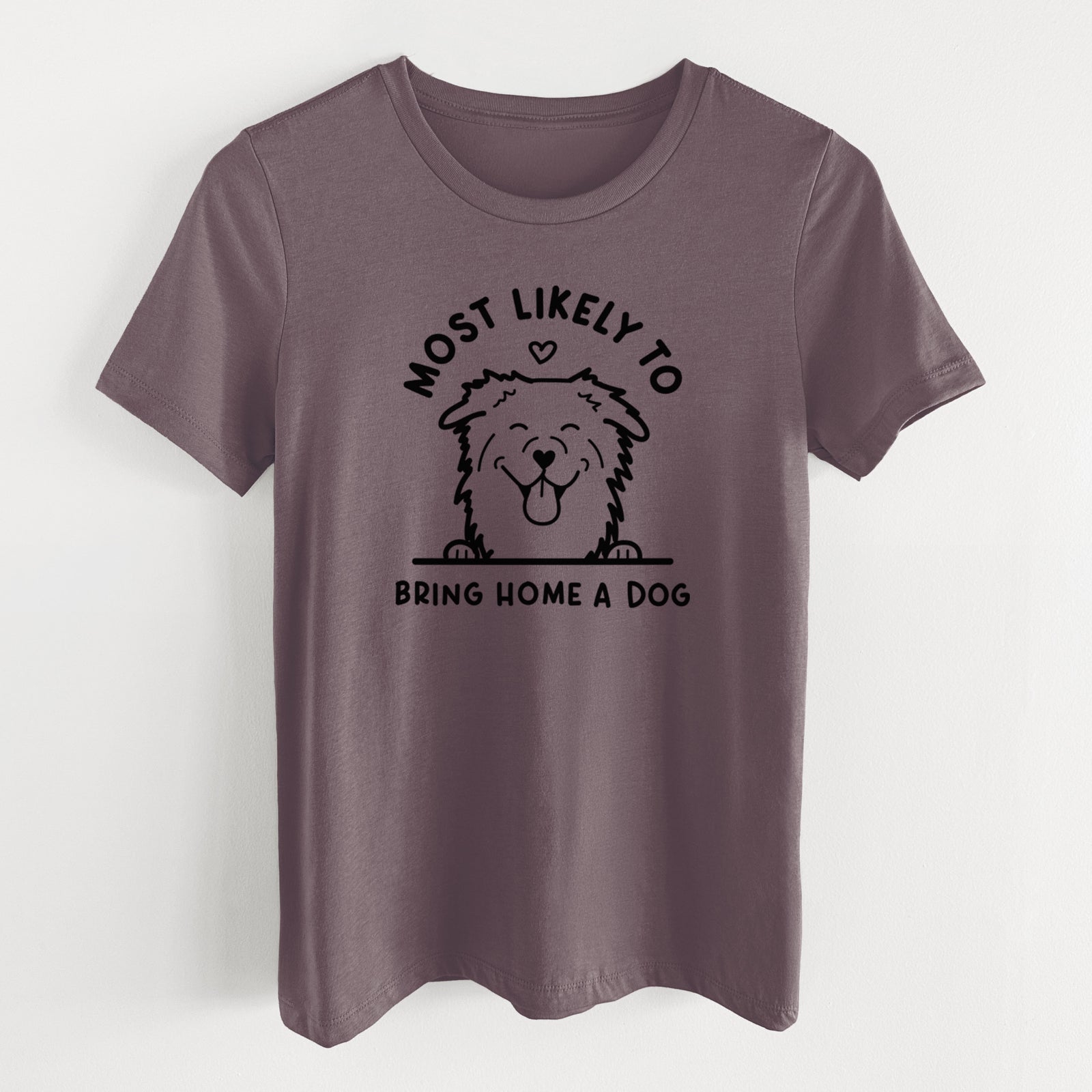 Most Likely to Bring Home a Dog - Aussie - Women's Lightweight Relaxed Fit 100% Cotton Crewneck
