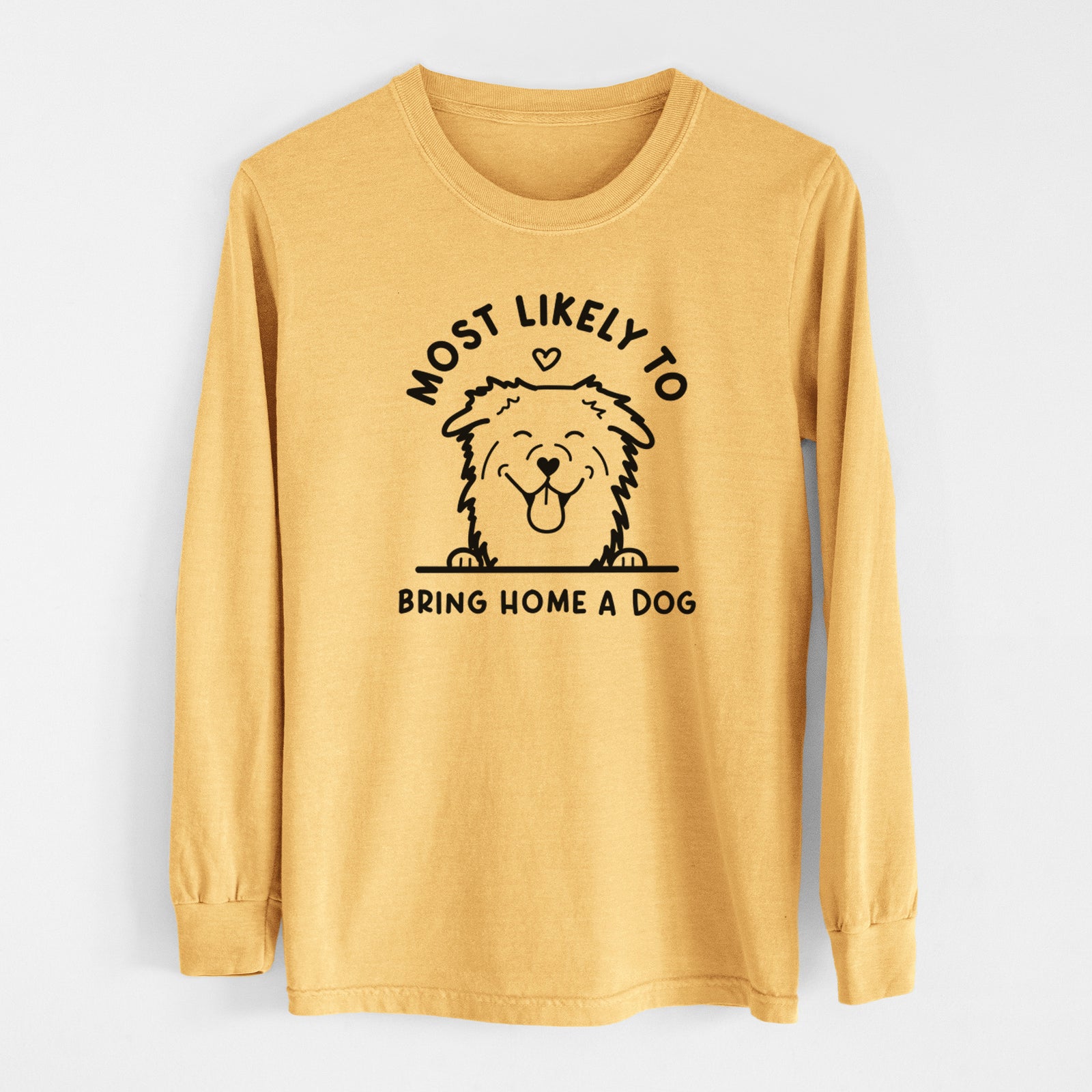 Most Likely to Bring Home a Dog - Aussie - Men's Heavyweight 100% Cotton Long Sleeve