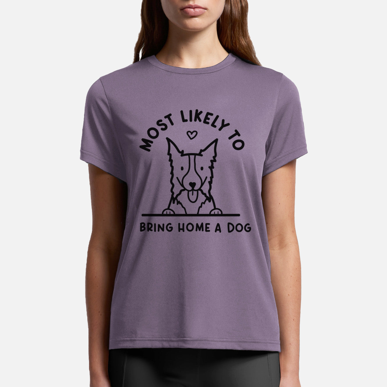 Most Likely to Bring Home a Dog - Border Collie - Womens Everyday Maple Tee