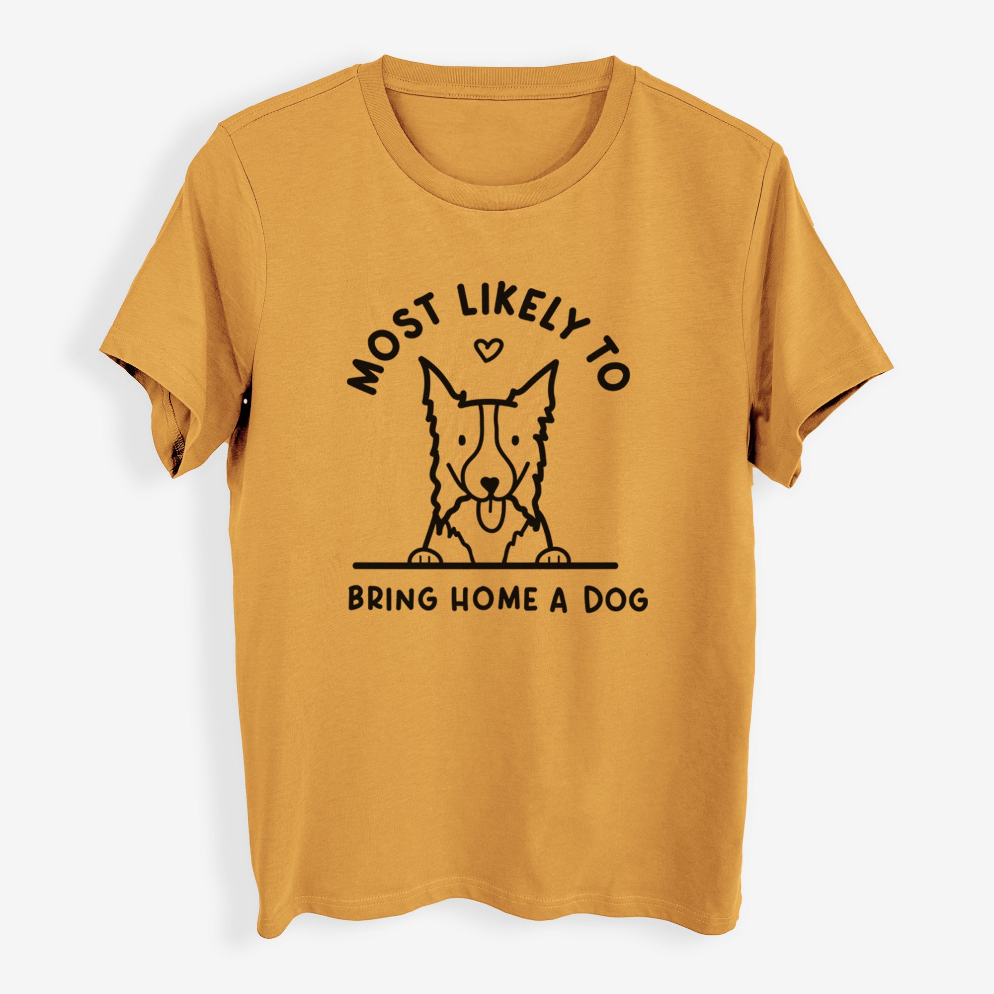 Most Likely to Bring Home a Dog - Border Collie - Womens Everyday Maple Tee