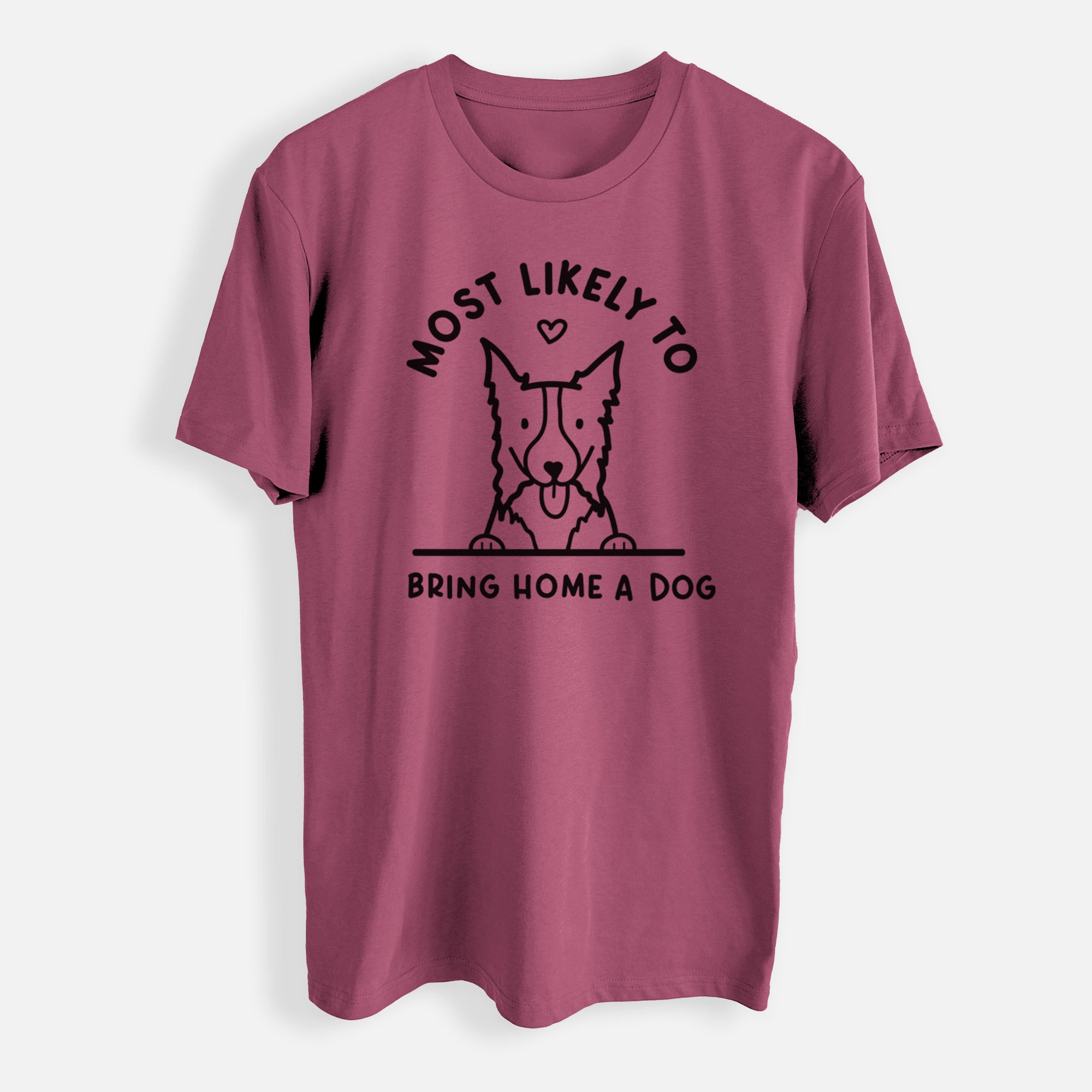 Most Likely to Bring Home a Dog - Border Collie - Mens Everyday Staple Tee