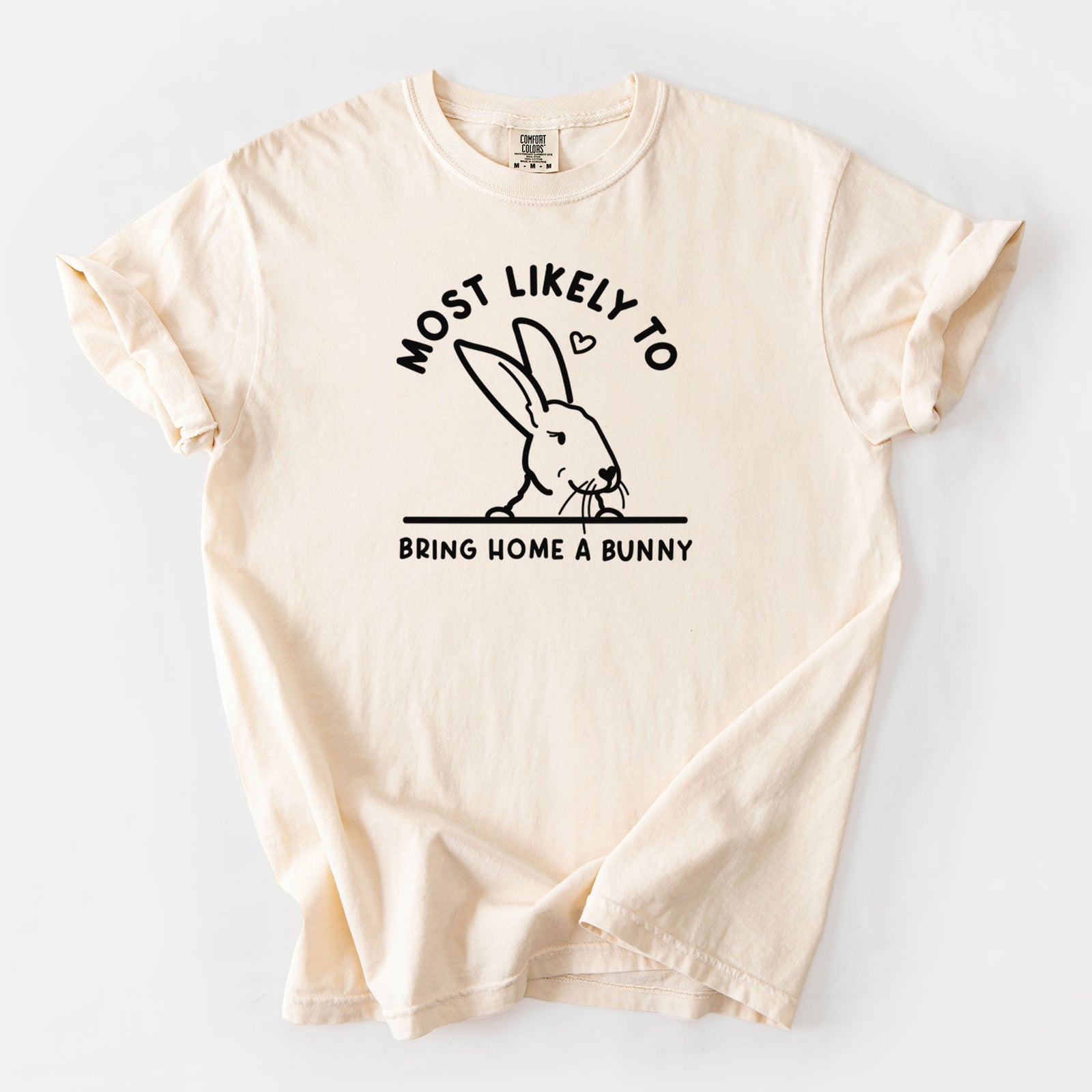 Most Likely to Bring Home a Bunny - Unisex Comfort Colors Garment-Dyed Heavyweight T-shirt in Ivory