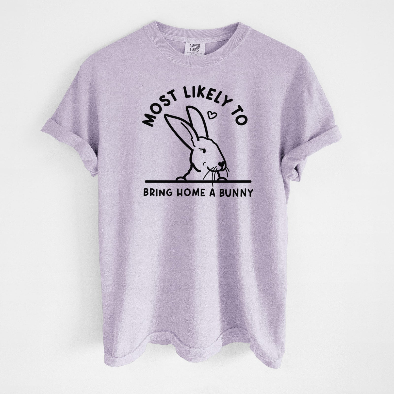 Most Likely to Bring Home a Bunny - Unisex Comfort Colors Garment-Dyed Heavyweight T-shirt in Orchid