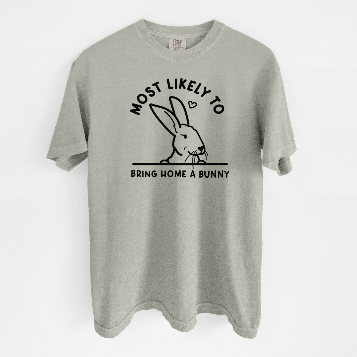 Most Likely to Bring Home a Bunny - Unisex Comfort Colors Garment-Dyed Heavyweight T-shirt in Sandstone