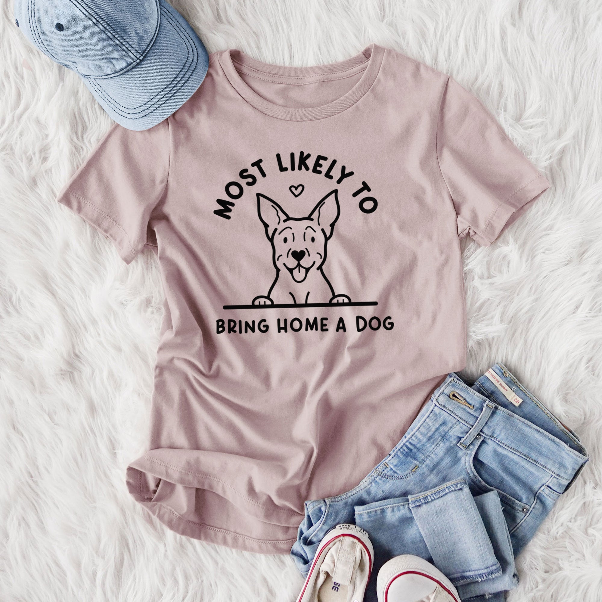 Most Likely to Bring Home a Dog - Carolina Dog - Women's Lightweight Relaxed Fit 100% Cotton Crewneck