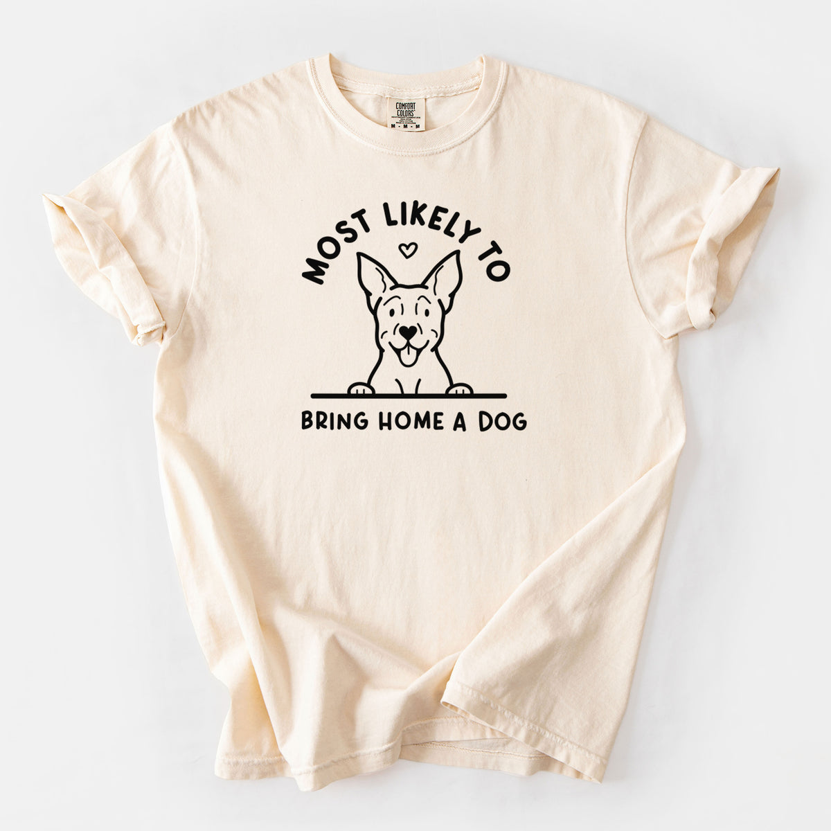 Most Likely to Bring Home a Dog - Carolina Dog - Unisex Comfort Colors Garment-Dyed Heavyweight T-shirt in Ivory