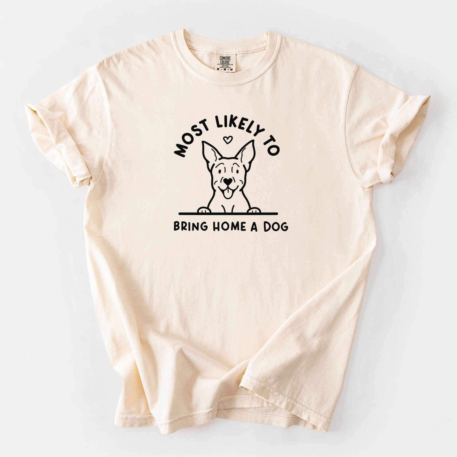 Most Likely to Bring Home a Dog - Carolina Dog - Unisex Comfort Colors Garment-Dyed Heavyweight T-shirt in Ivory