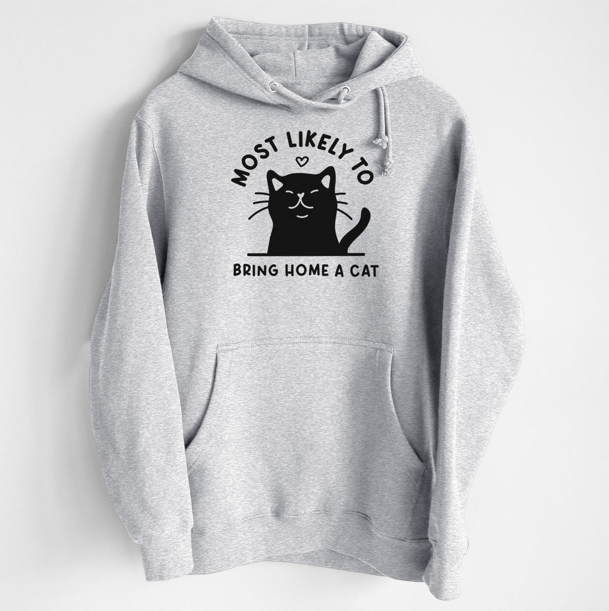 Most Likely to Bring Home a Cat - Black - Heavyweight Fleece Hoodie