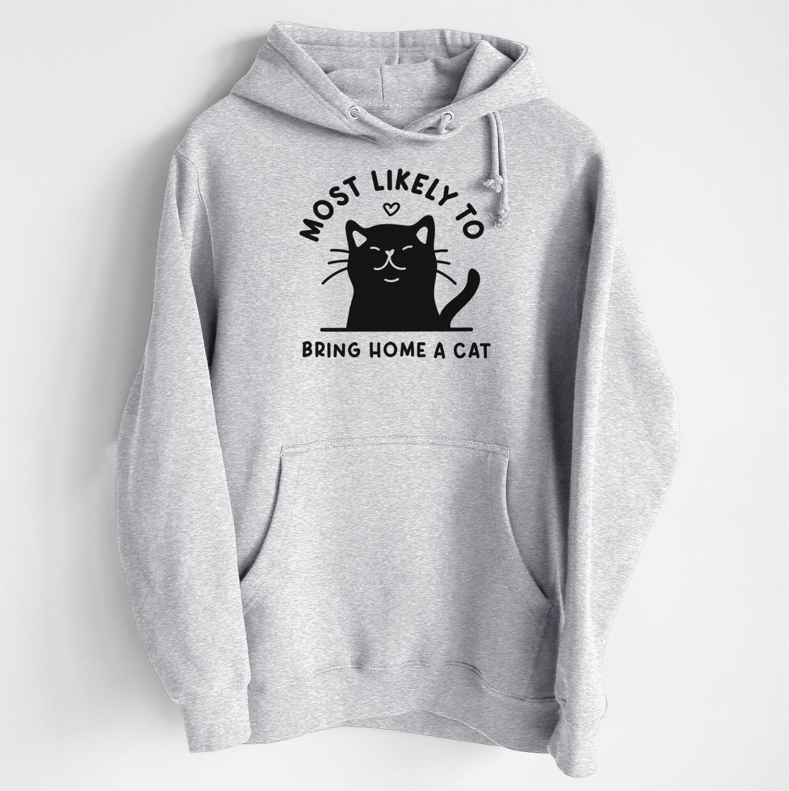 Most Likely to Bring Home a Cat - Black - Heavyweight Fleece Hoodie