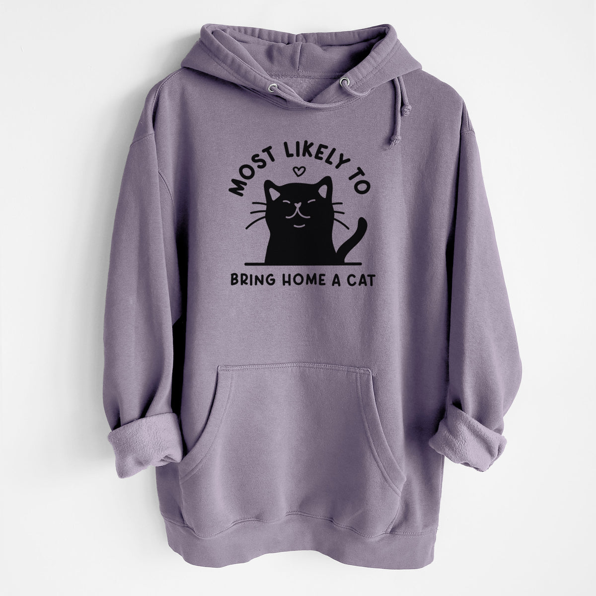 Most Likely to Bring Home a Cat - Black - Heavyweight Fleece Hoodie