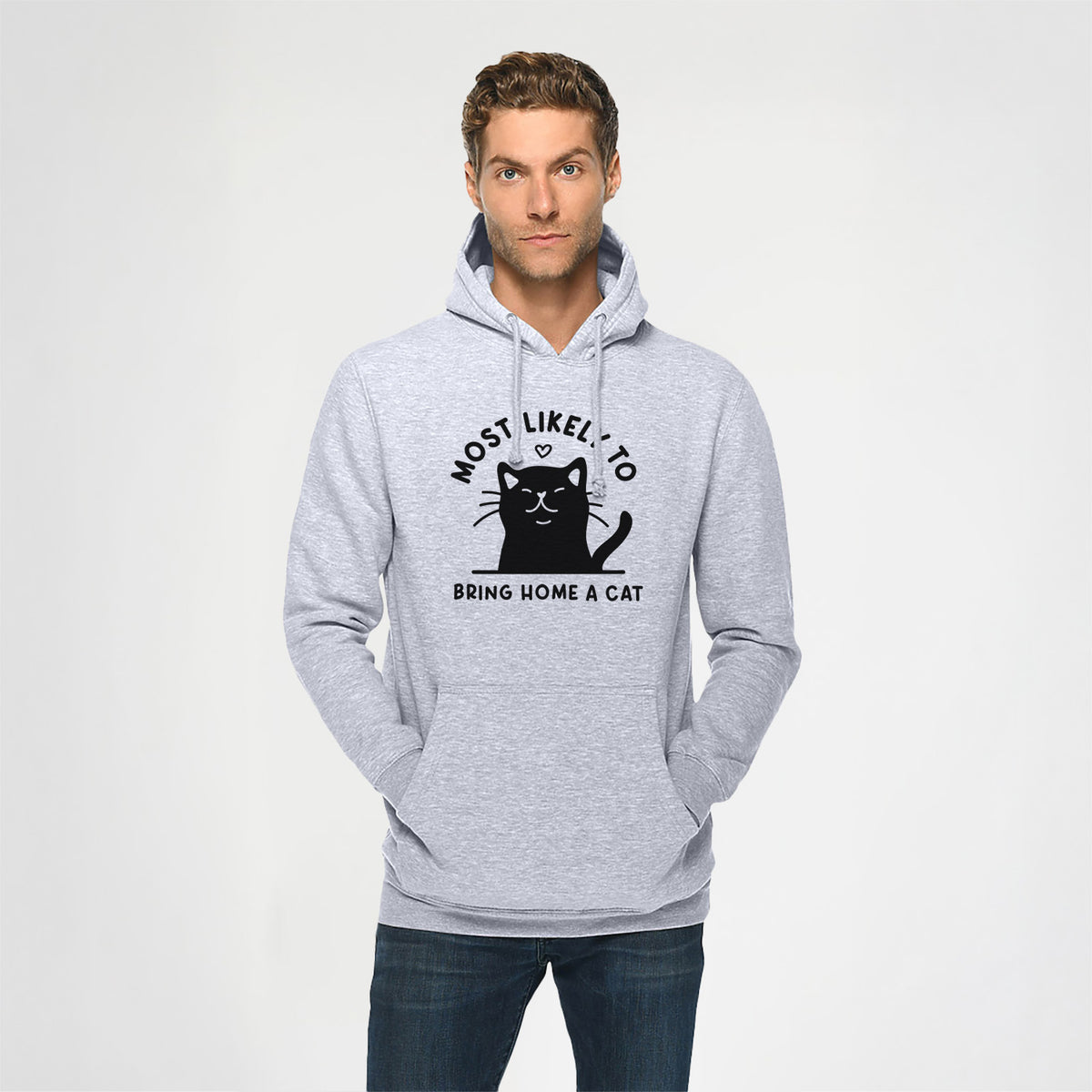 Most Likely to Bring Home a Cat - Black - Heavyweight Fleece Hoodie