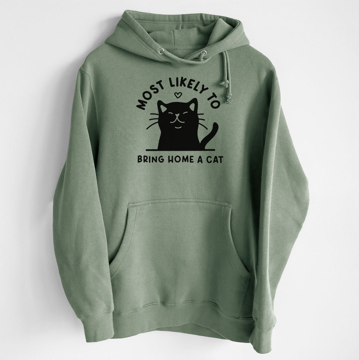 Most Likely to Bring Home a Cat - Black - Heavyweight Fleece Hoodie