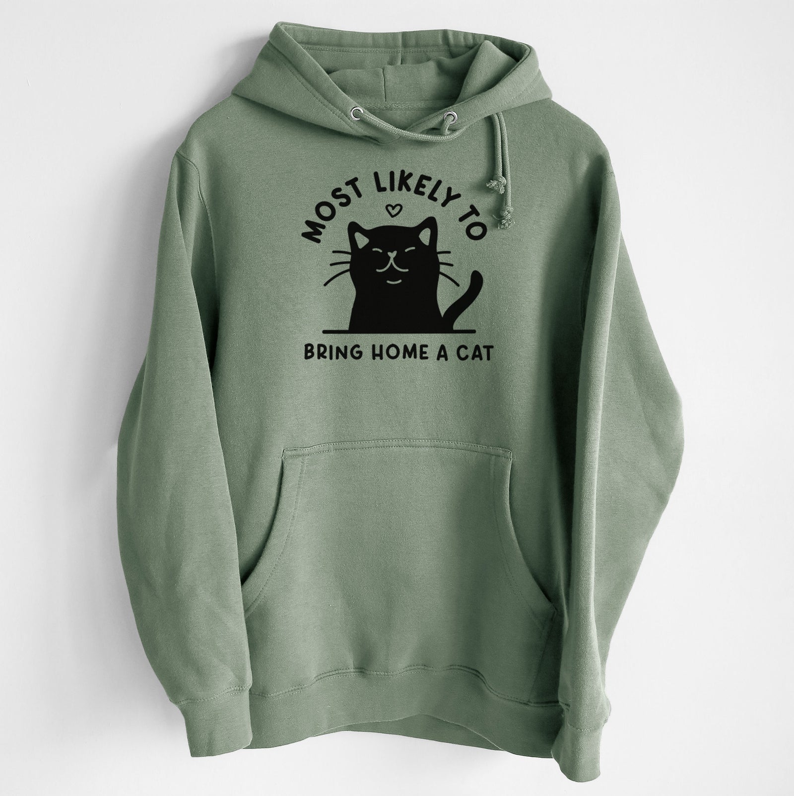 Most Likely to Bring Home a Cat - Black - Heavyweight Fleece Hoodie