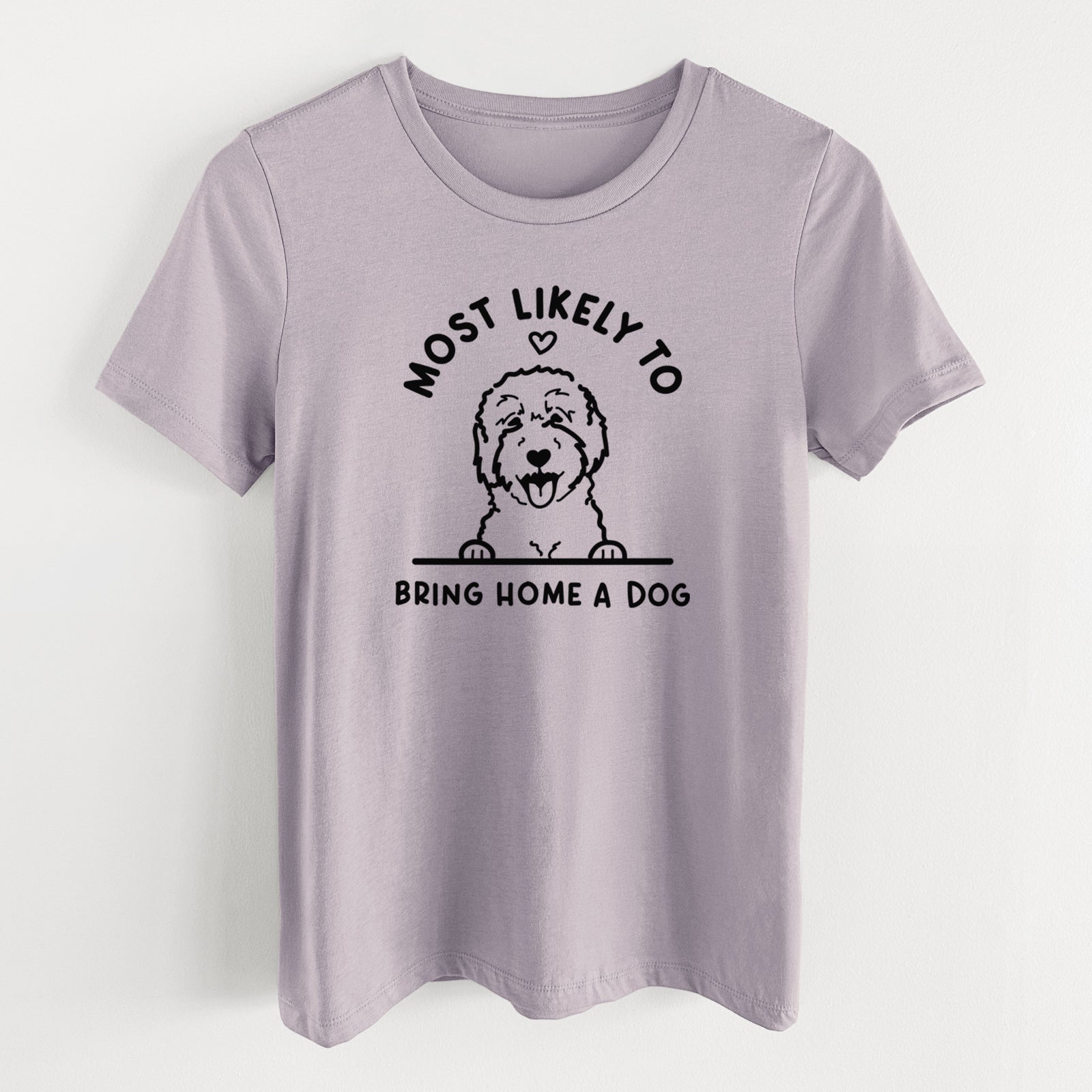 Most Likely to Bring Home a Dog - Goldendoodle/Labradoodle - Women's Lightweight Relaxed Fit 100% Cotton Crewneck