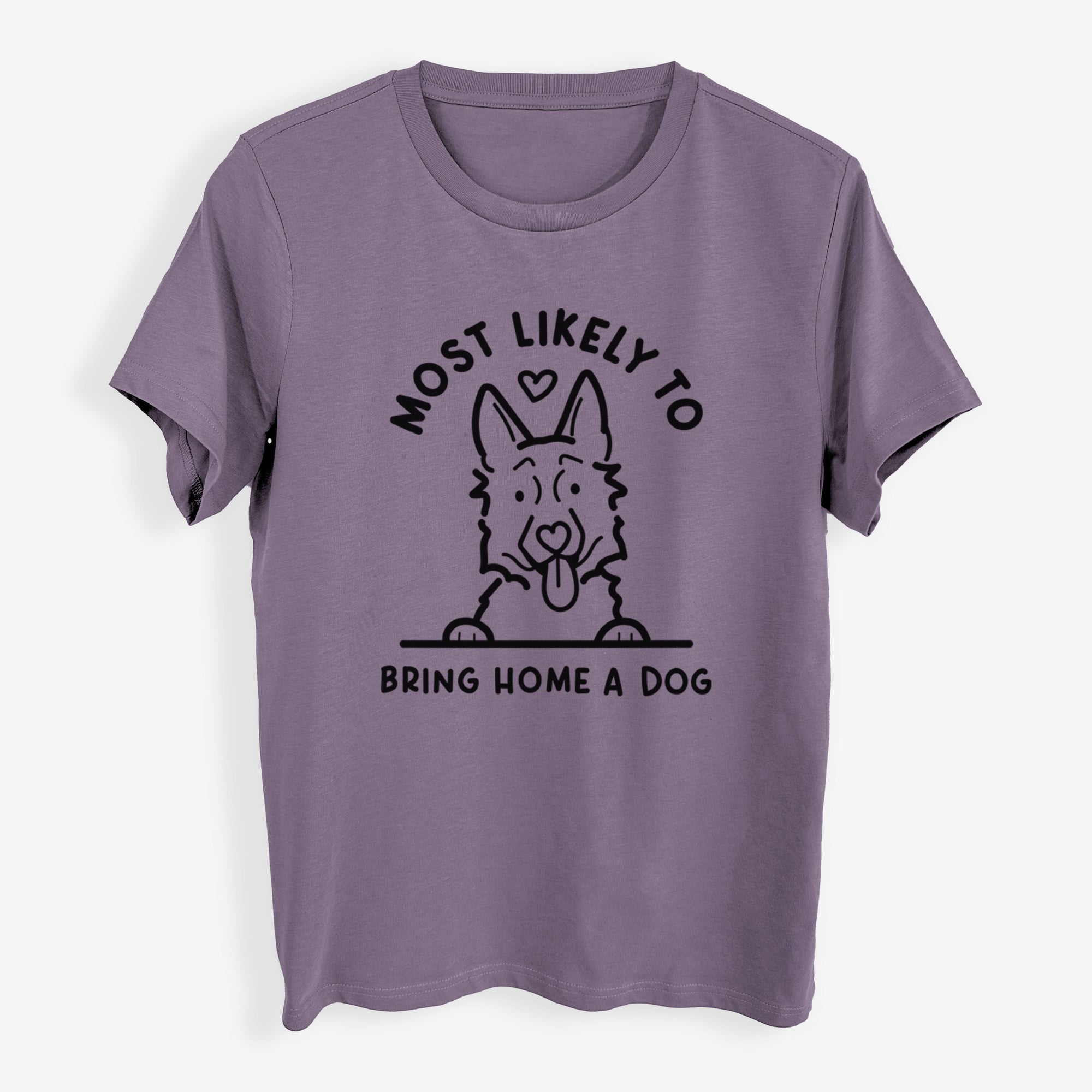 Most Likely to Bring Home a Dog - German Shepherd - Womens Everyday Maple Tee