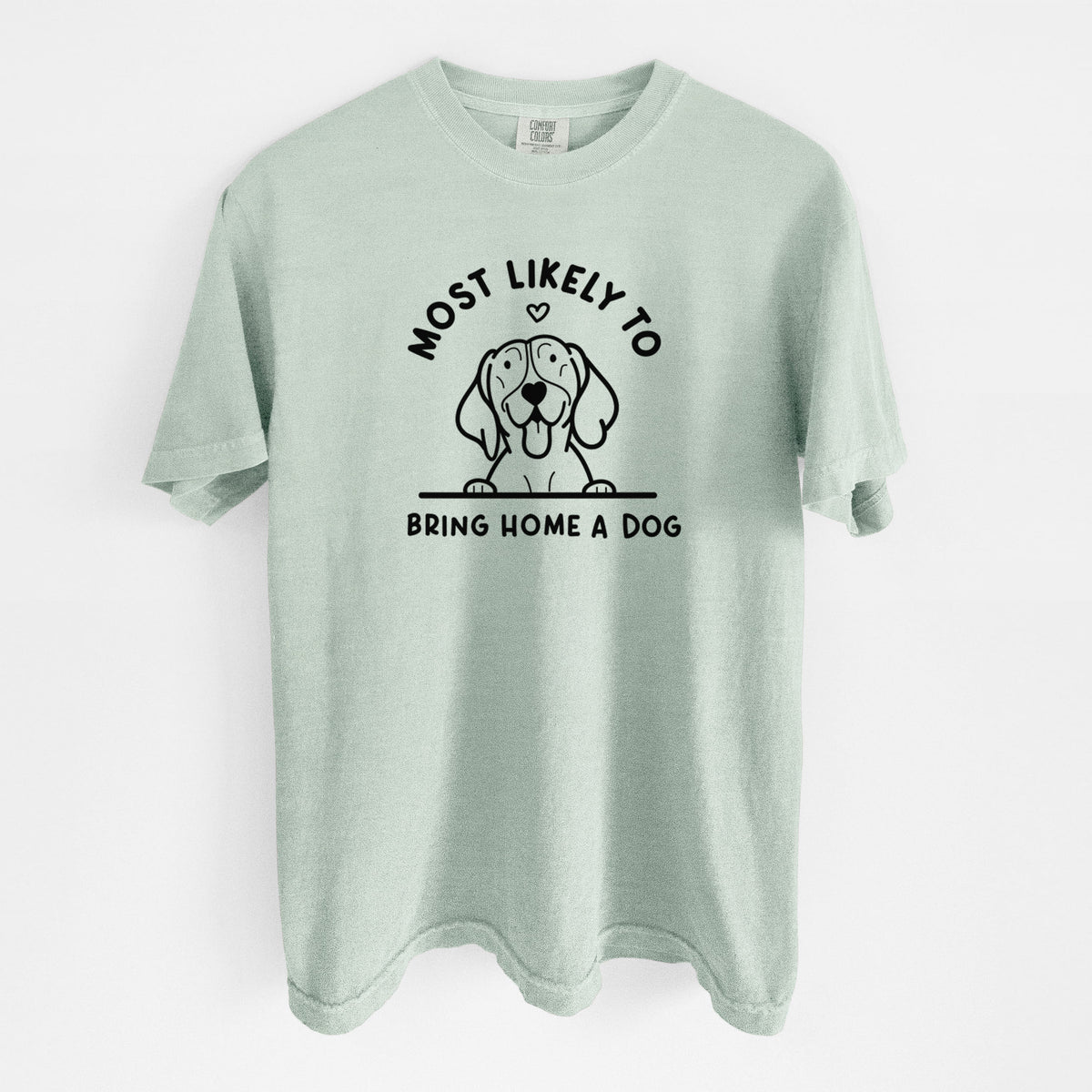 Most Likely to Bring Home a Dog - German Shorthaired Pointer - Unisex Comfort Colors Garment-Dyed Heavyweight T-shirt in Bay