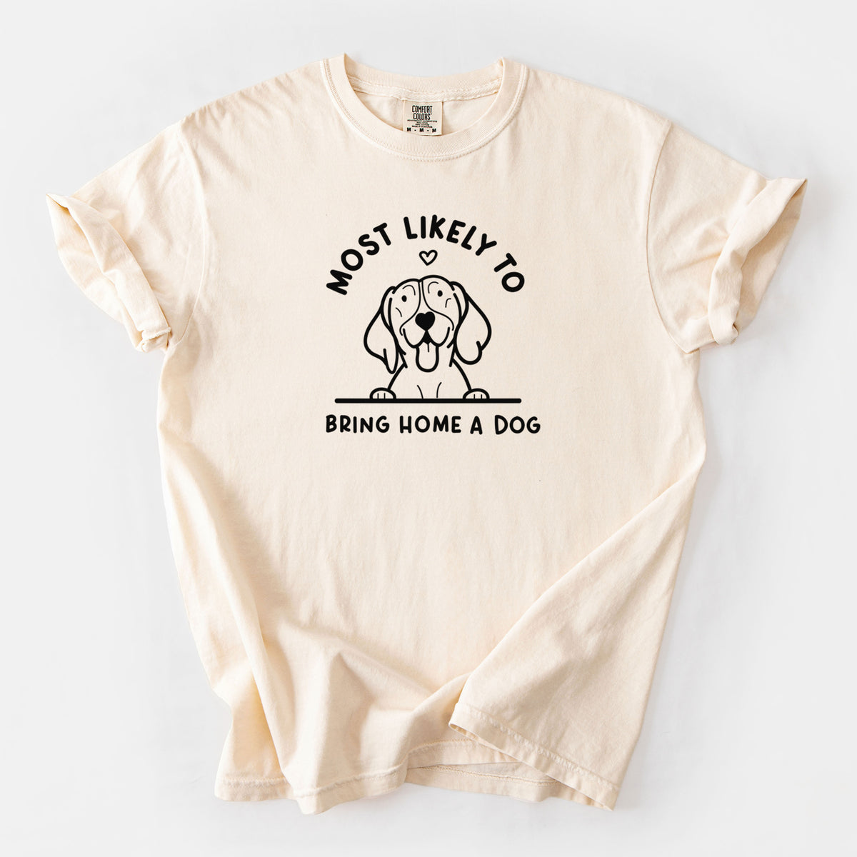Most Likely to Bring Home a Dog - German Shorthaired Pointer - Unisex Comfort Colors Garment-Dyed Heavyweight T-shirt in Ivory