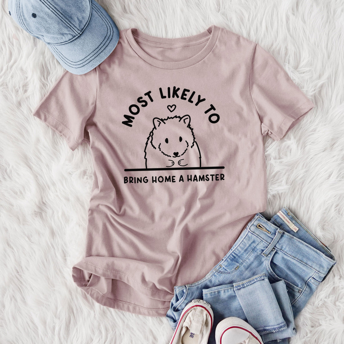 Most Likely to Bring Home a Hamster - Women's Lightweight Relaxed Fit 100% Cotton Crewneck