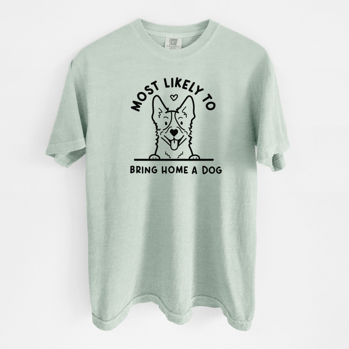 Most Likely to Bring Home a Dog - Heeler - Unisex Comfort Colors Garment-Dyed Heavyweight T-shirt in Bay