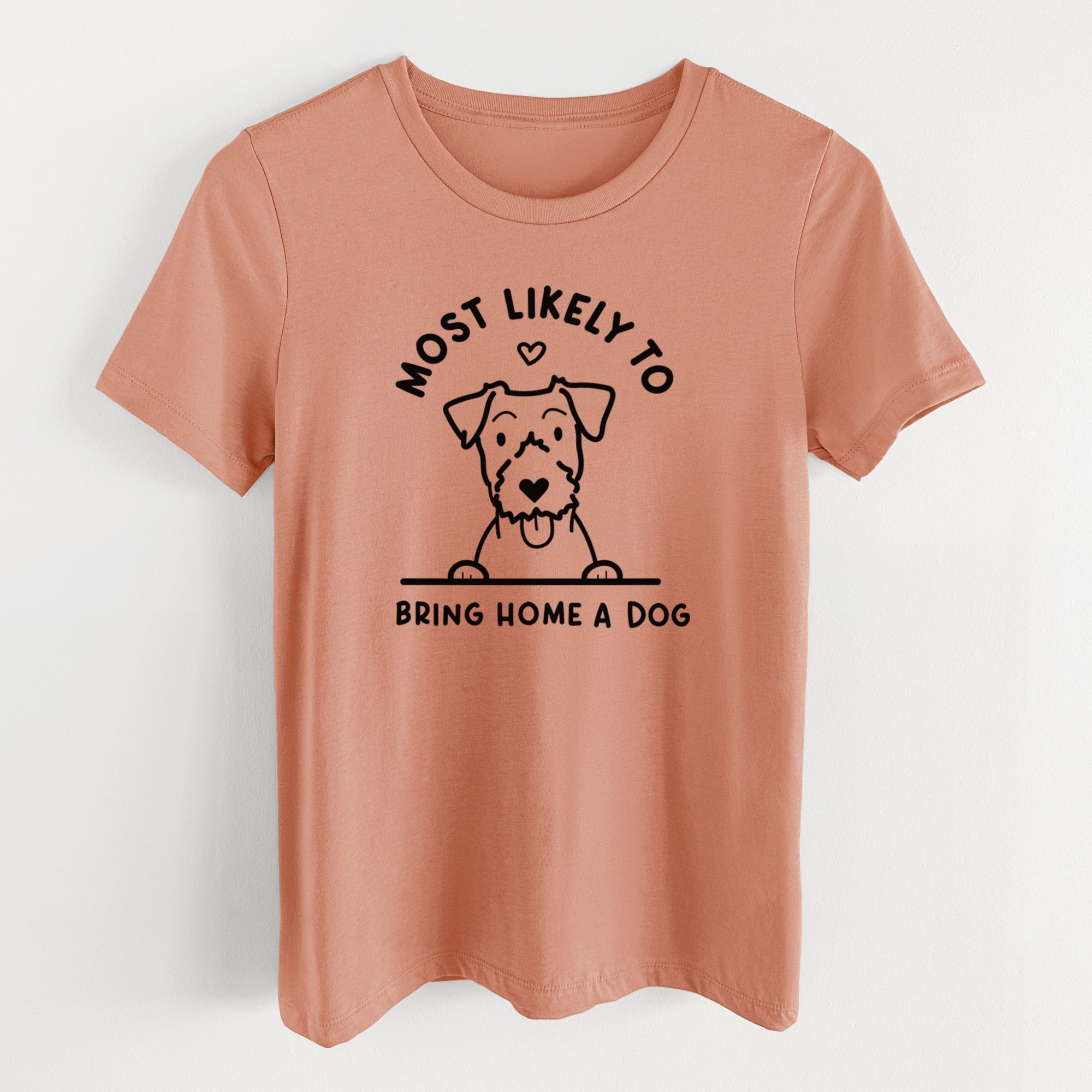 Most Likely to Bring Home a Dog - Jack Russell - Women's Lightweight Relaxed Fit 100% Cotton Crewneck