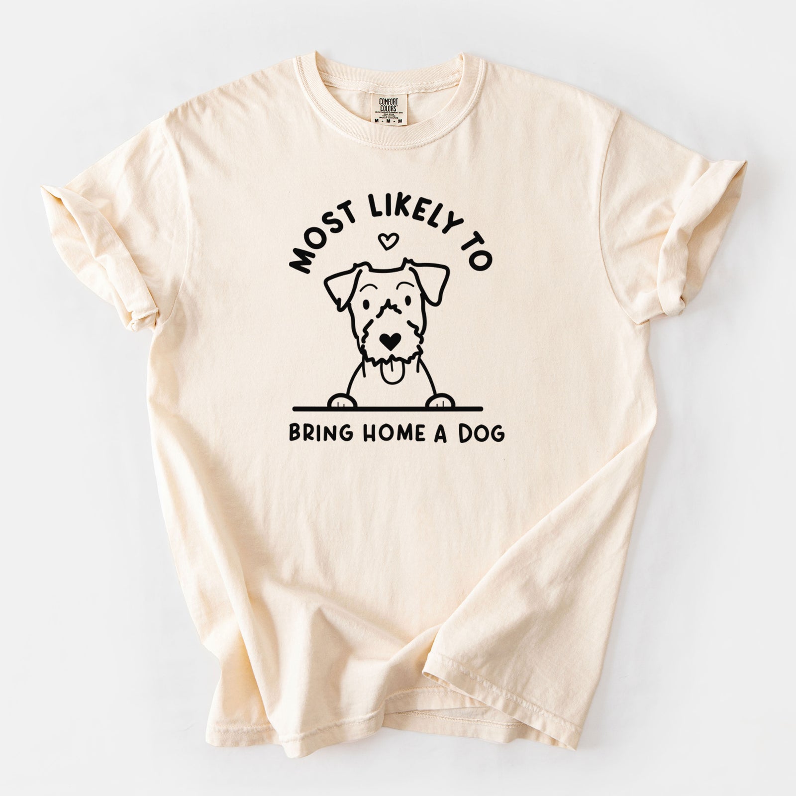 Most Likely to Bring Home a Dog - Jack Russell - Unisex Comfort Colors Garment-Dyed Heavyweight T-shirt in Ivory
