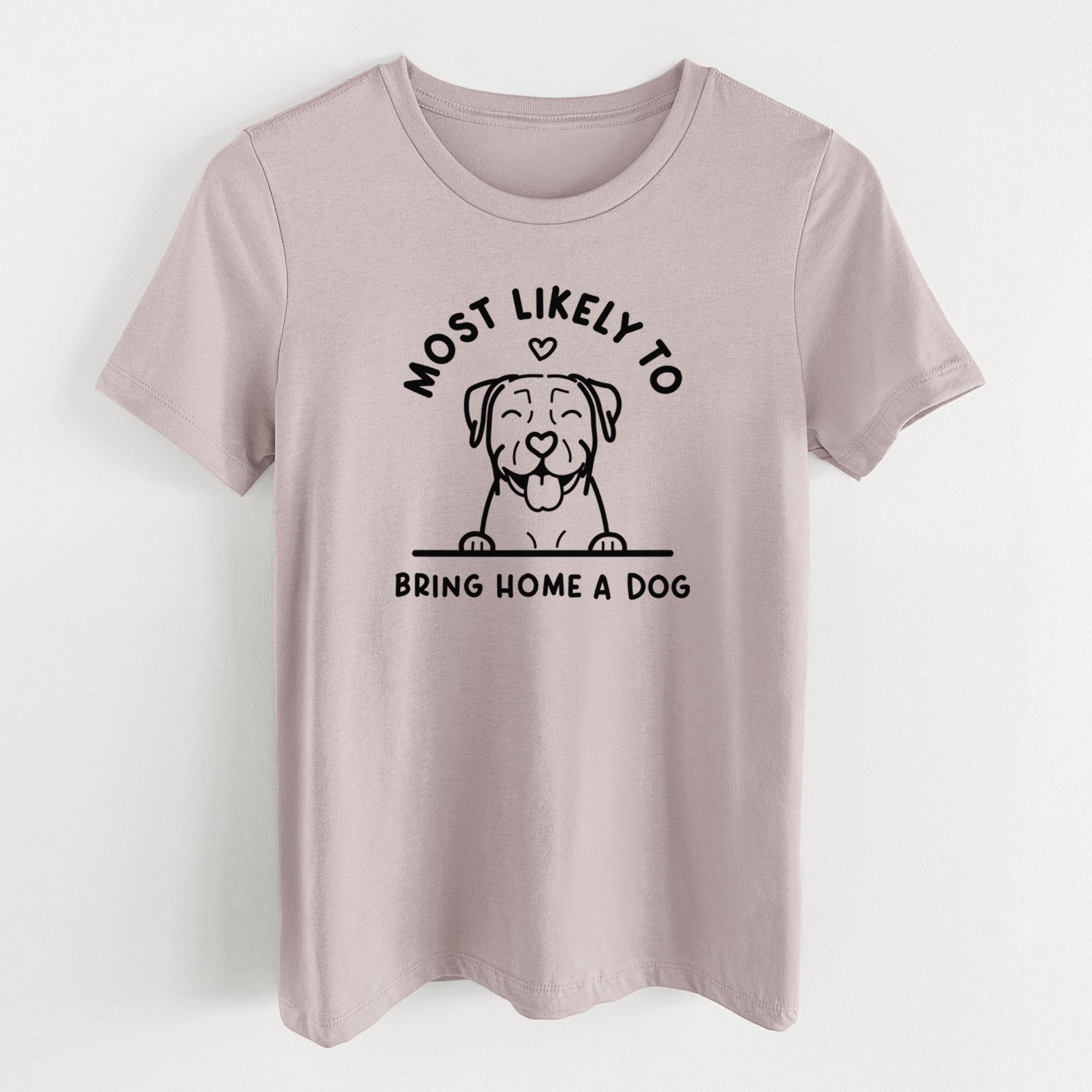 Most Likely to Bring Home a Dog - Pitbull - Women's Lightweight Relaxed Fit 100% Cotton Crewneck