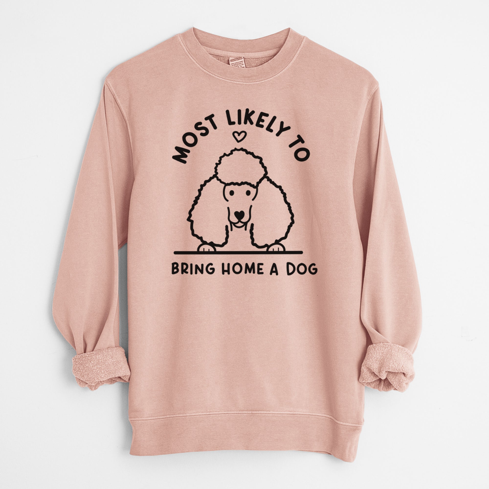 Most Likely to Bring Home a Dog - Poodle - Unisex Pigment Dyed Crew Sweatshirt