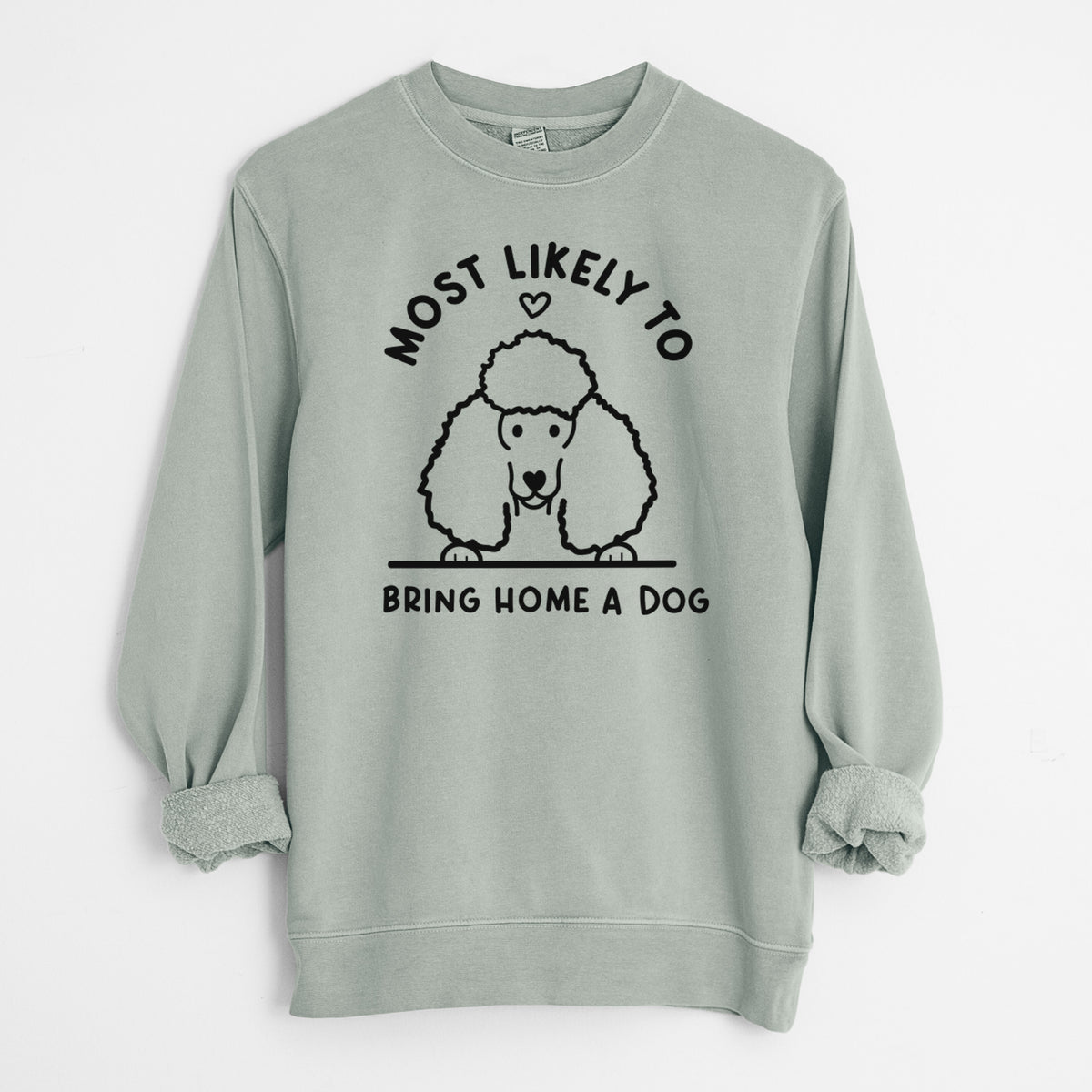 Most Likely to Bring Home a Dog - Poodle - Unisex Pigment Dyed Crew Sweatshirt